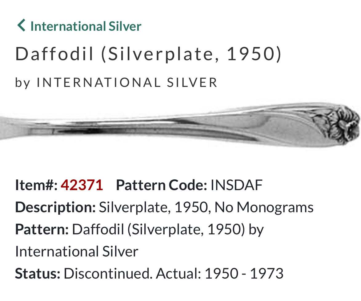 “Daffodil” 1950 Vintage Spoon Bracelet | Silverware | Upcycled | Antique March Birth Flower
