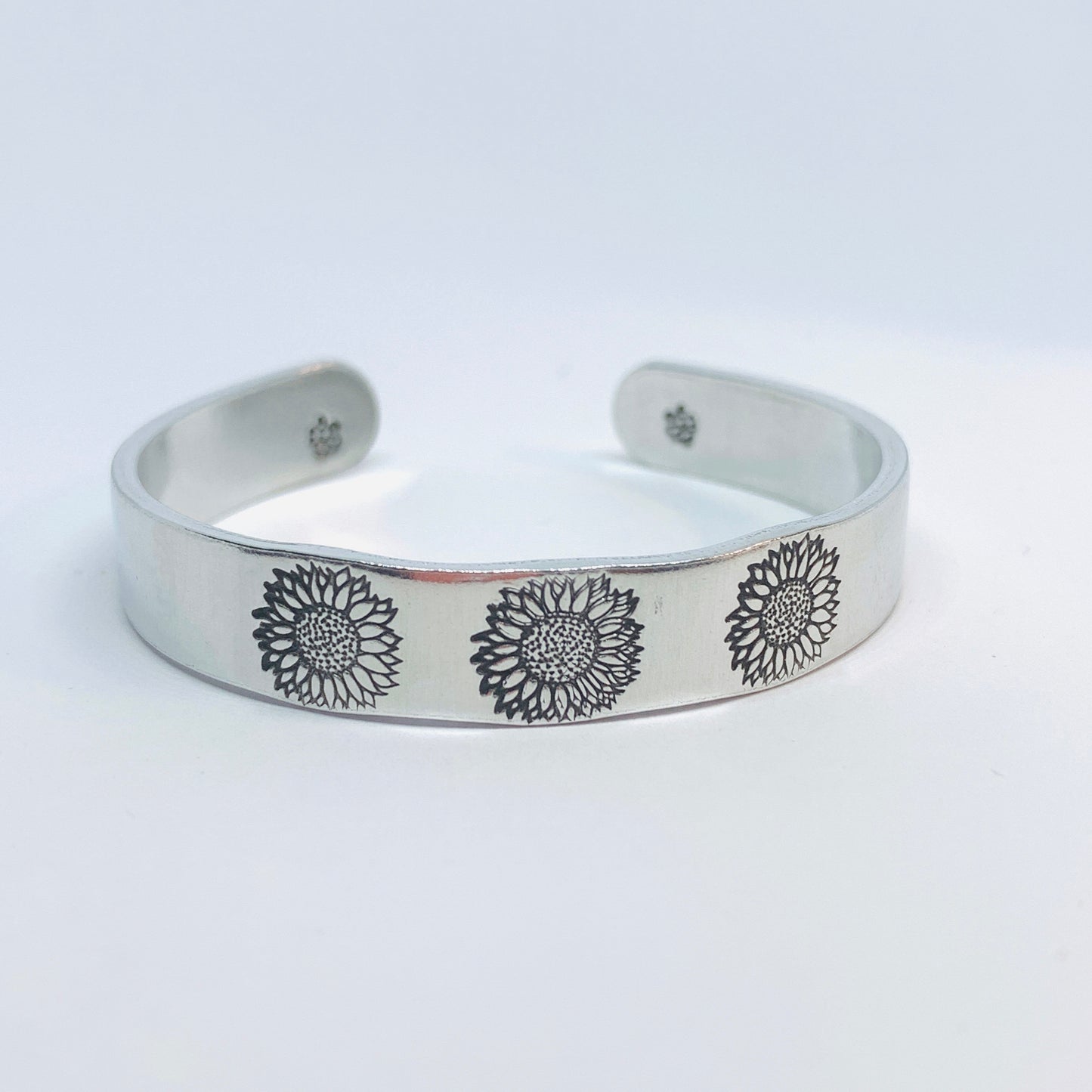 Sunflowers - Hand Stamped Cuff Bracelet