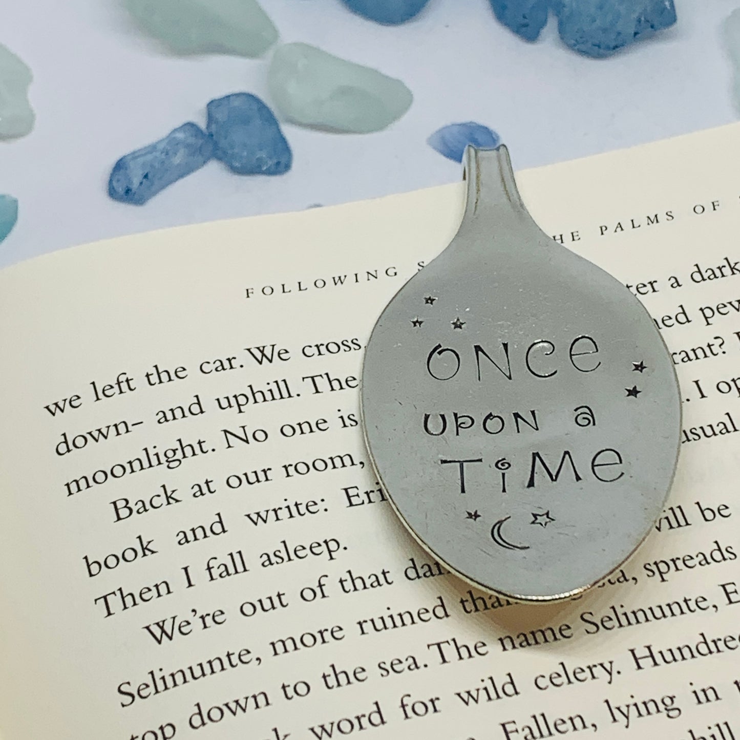 Vintage Spoon Hand Stamped Bookmark - Various Pattern & Sayings