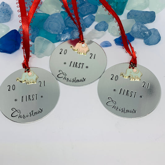 First Christmas 2024* Hand Stamped Ornament | Baby’s First Ornament | Christmas Ornament | Hand Crafted Ornament | Holiday Tree Decoration