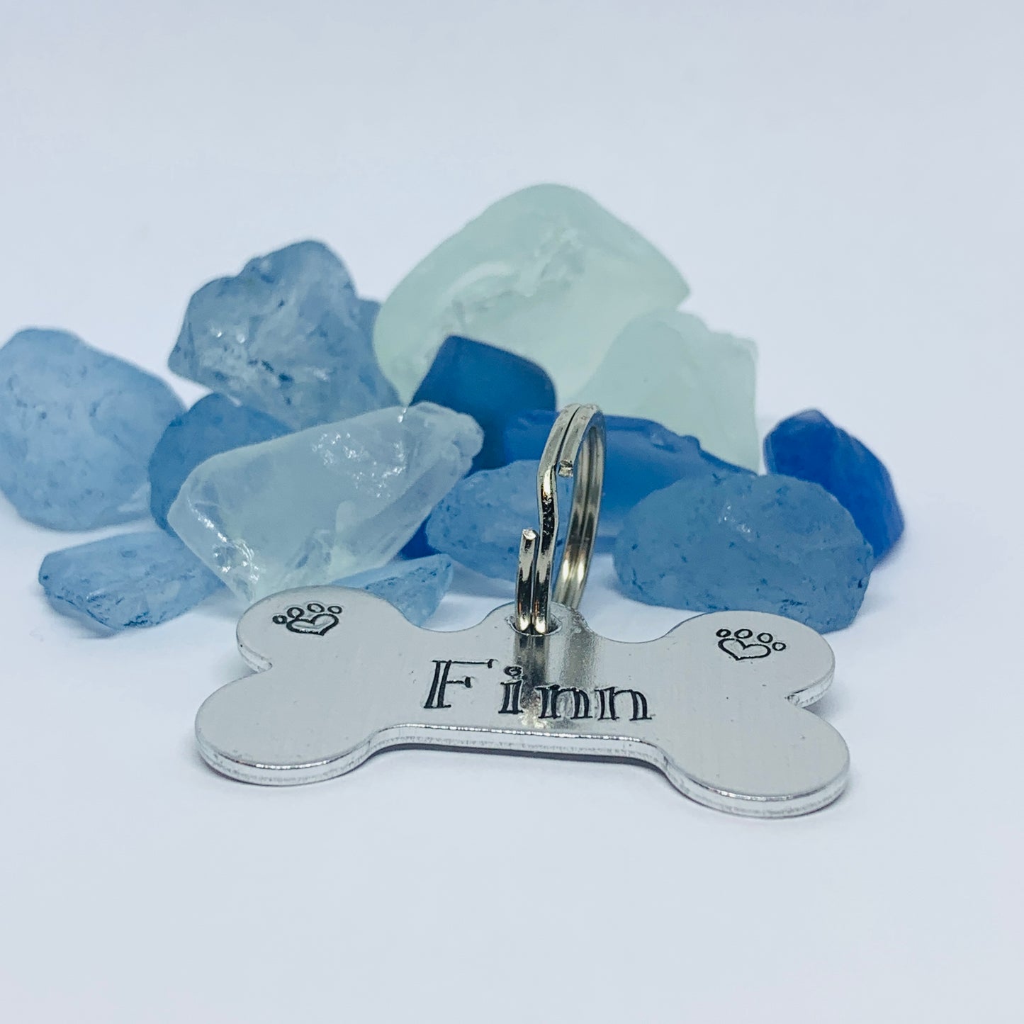 Personalized Pet Tag | Custom Dog Tag | Cat Tag | Cat Collar Tag | Cat ID Tag | Dog ID Tag | Dog Name Tag | Bone-Shaped - Hand Stamped Pet ID Tag