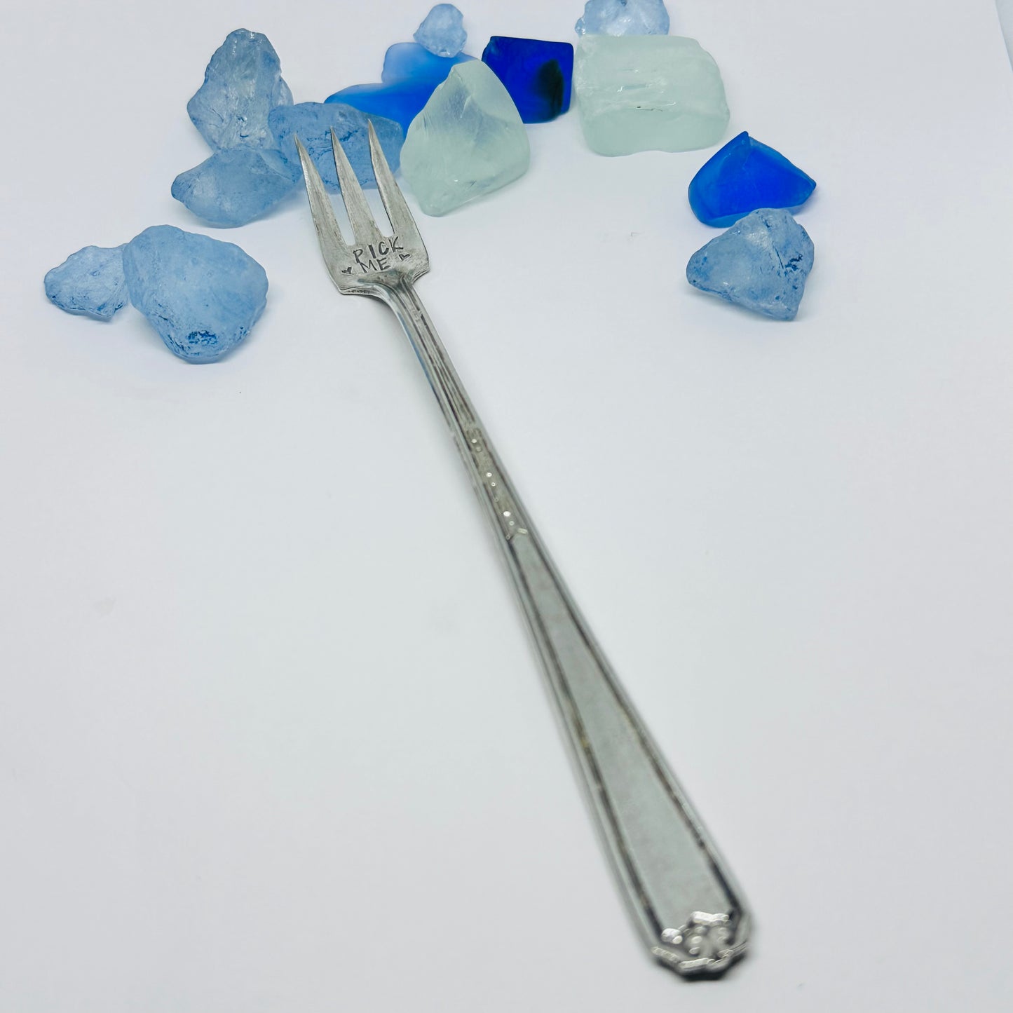 Olive Pickle Vintage Hand Stamped Silverware Fork | Olive You | Pick Me | I Pick You | Antique