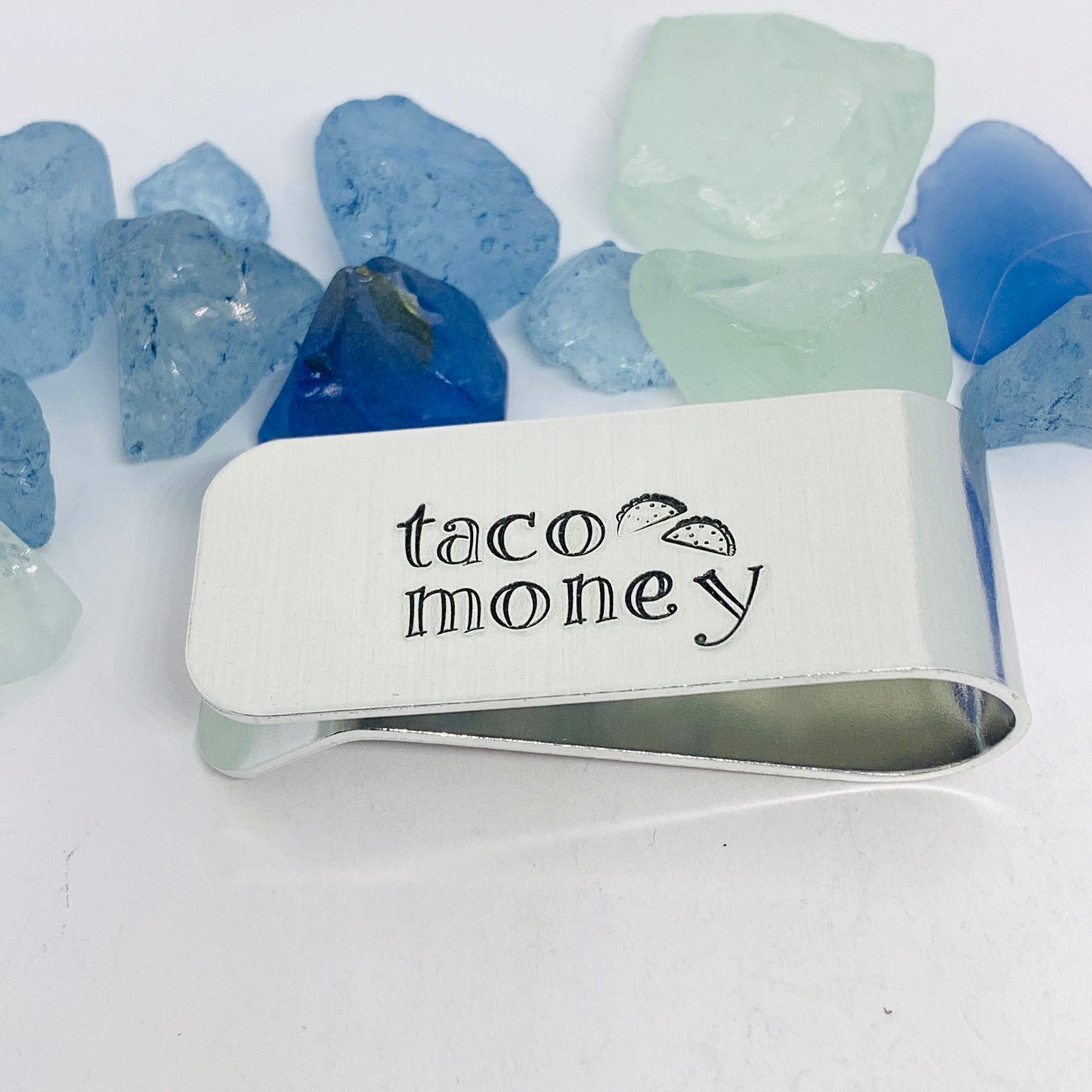 Taco Money Cash Clip - Hand Stamped Metal Money Clip - Gift for Foodie - Valentine's Day Groom Best Man Father's Day Gift