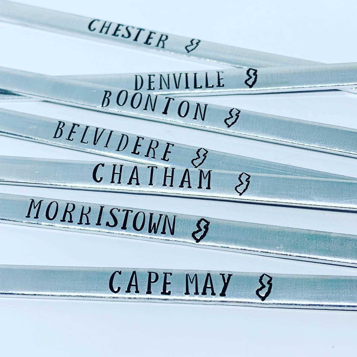 Hometown Hand Stamped Cuff Bracelet