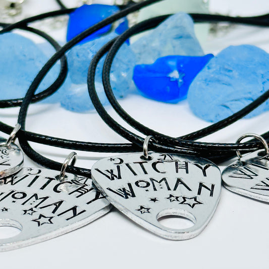 Witchy Woman - Hand Stamped Metal Ouija Planchette