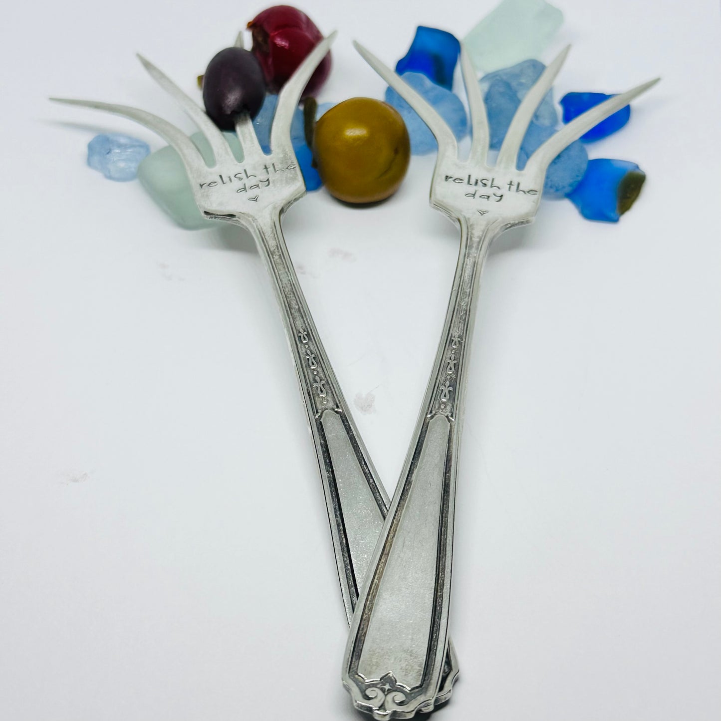 Bloody Mary Vintage Hand Stamped Silverware Fork | Hair of the Dog | For What Ails You | Relish the Day | Antique