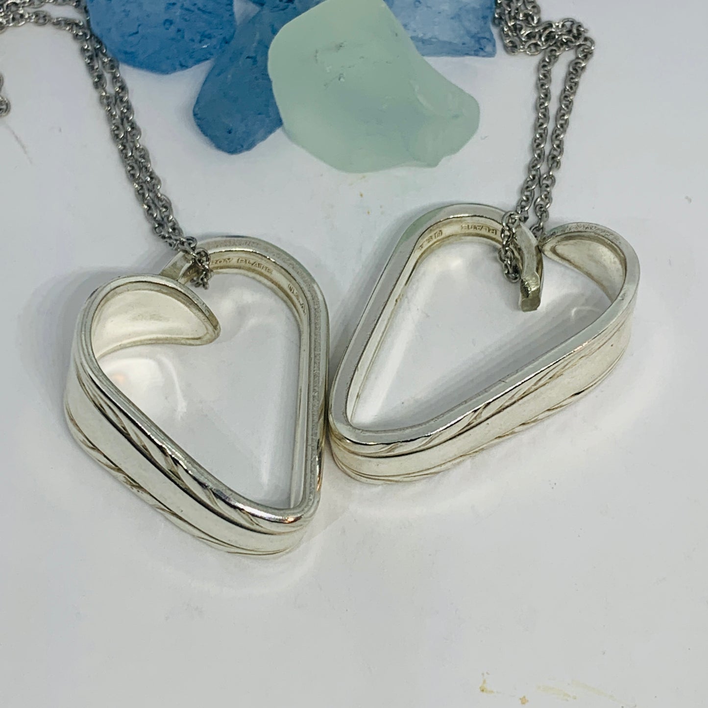 Hearts made from Vintage Silverware | Bent Spoon Fork | Heart-Shaped Pendant Necklace Keychain Key Ring | Silverware Jewelry | Love | Valentine's Day Gift