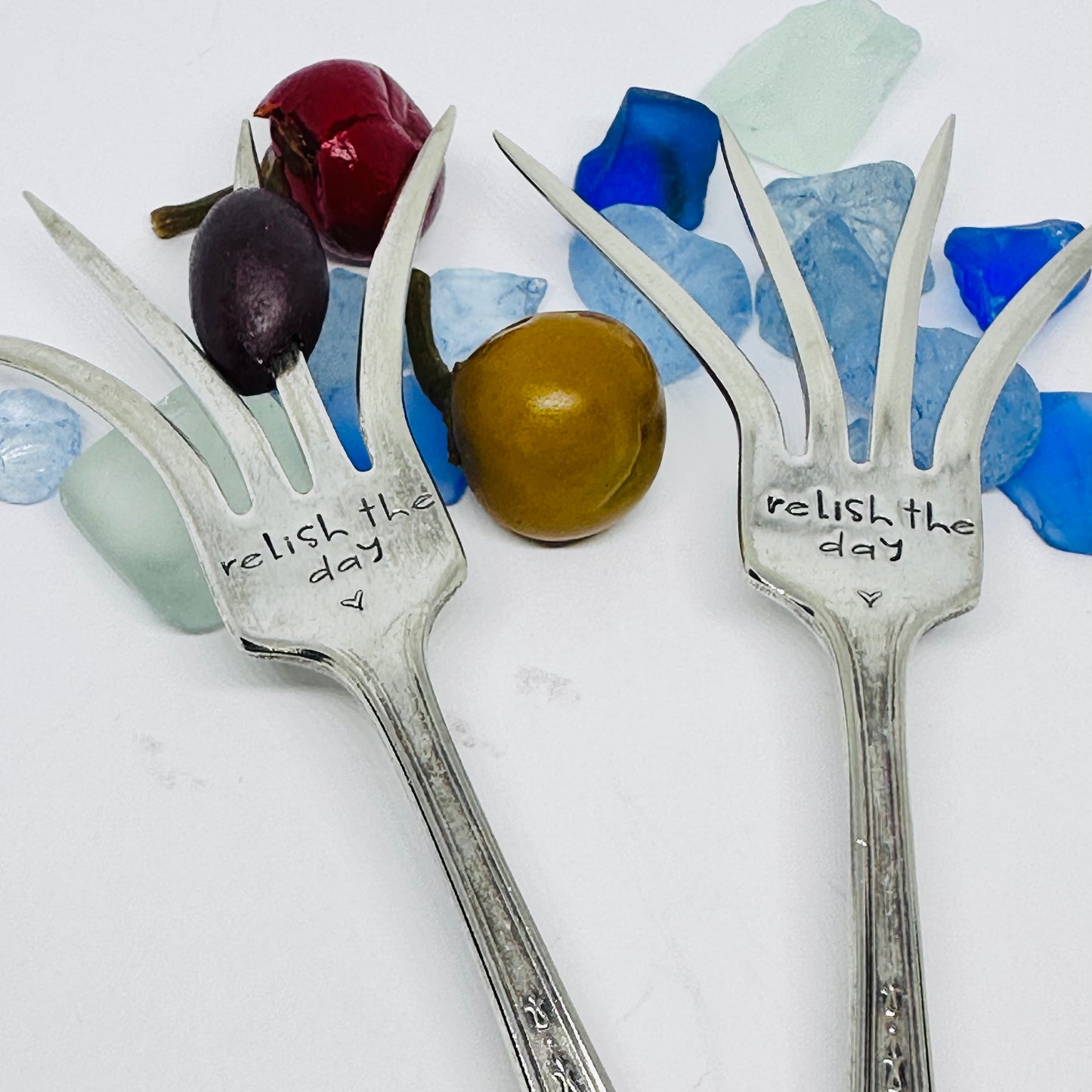 Bloody Mary Vintage Hand Stamped Silverware Fork | Hair of the Dog | For What Ails You | Relish the Day | Antique