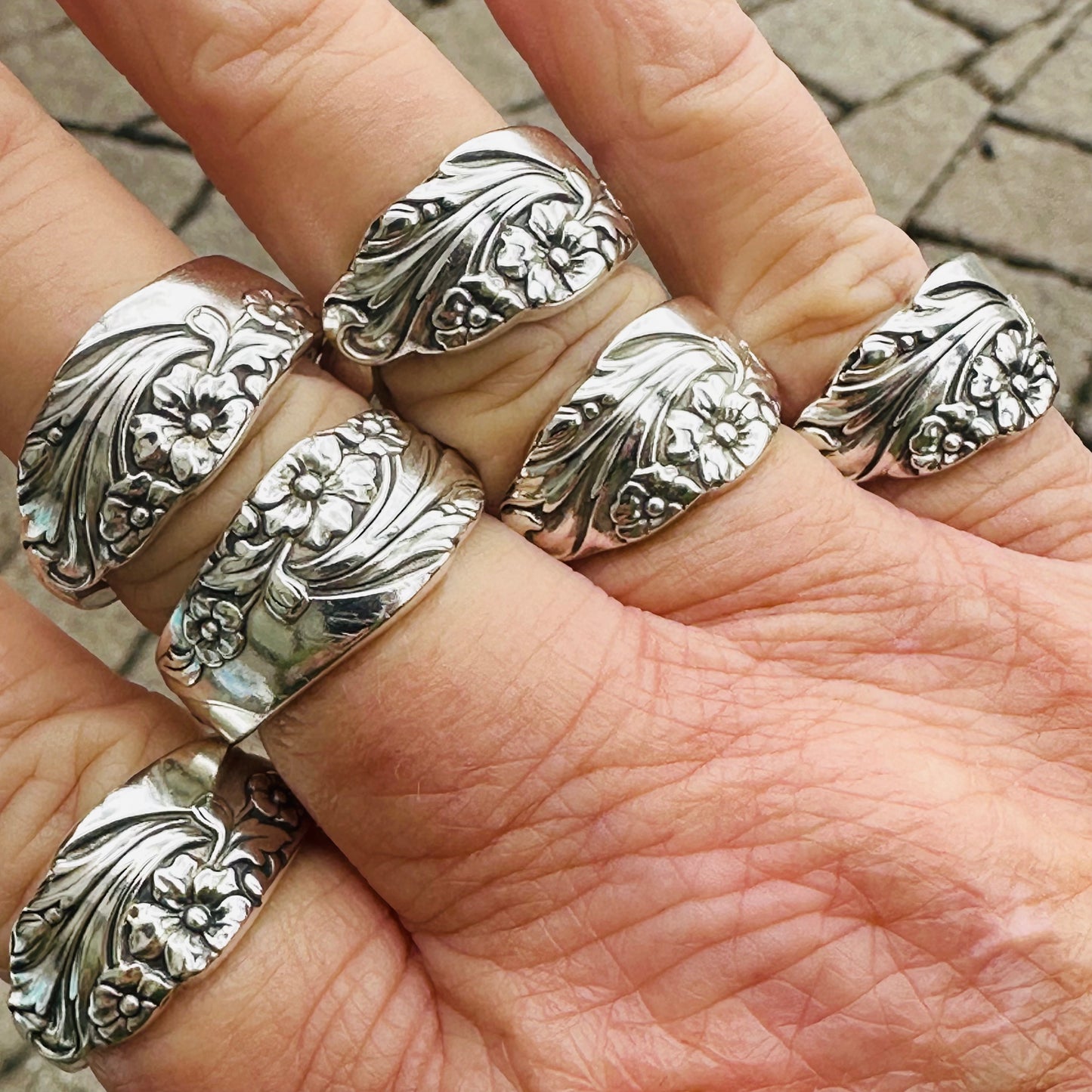 “Evening Star” 1950 Vintage Spoon Ring | Silverware | Upcycled | Antique