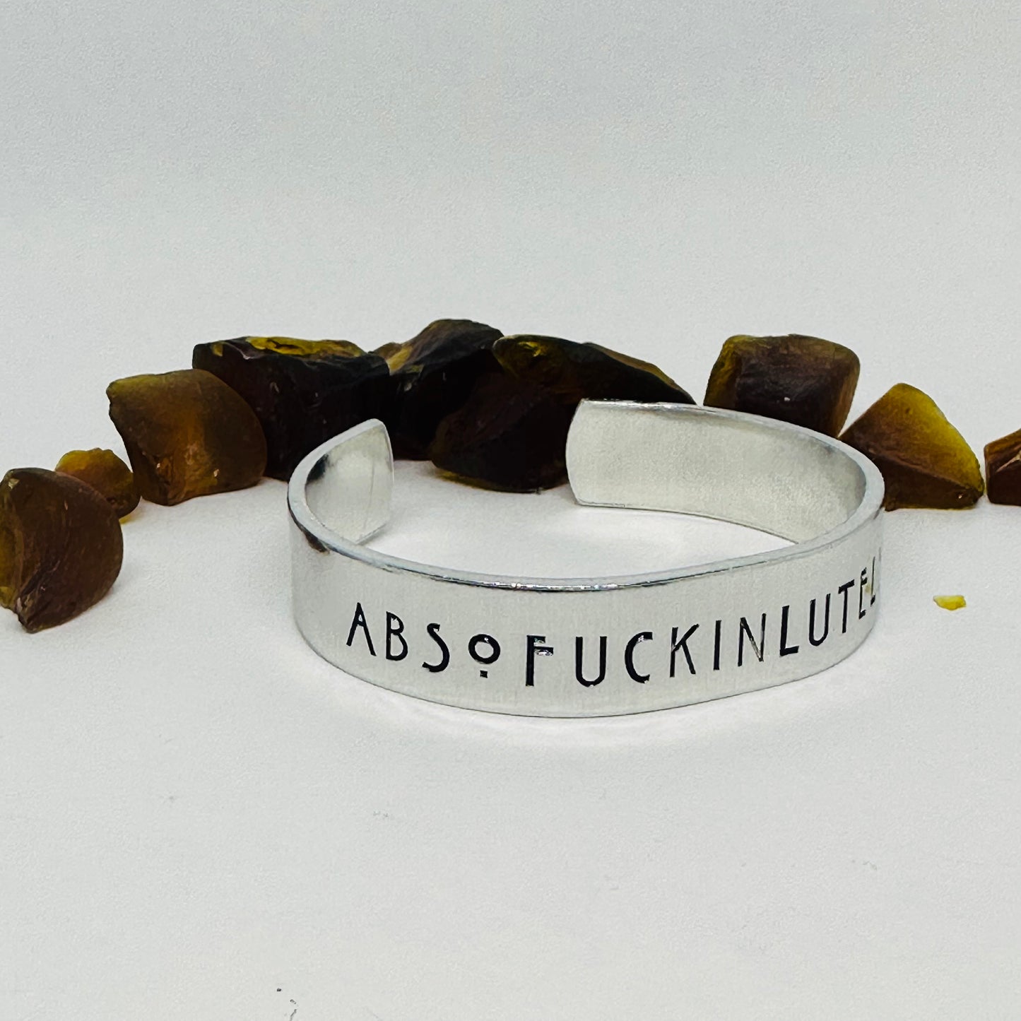 Absofuckinlutely Hand Stamped Cuff Bracelet | Adult Theme