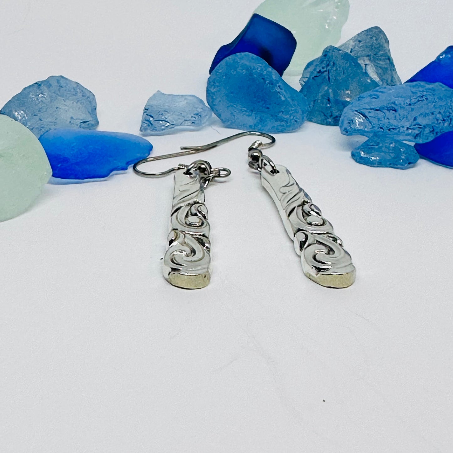 “South Seas” 1955 Vintage Earrings | Vintage Silverware | Oneida | Up-Cycled | Antique