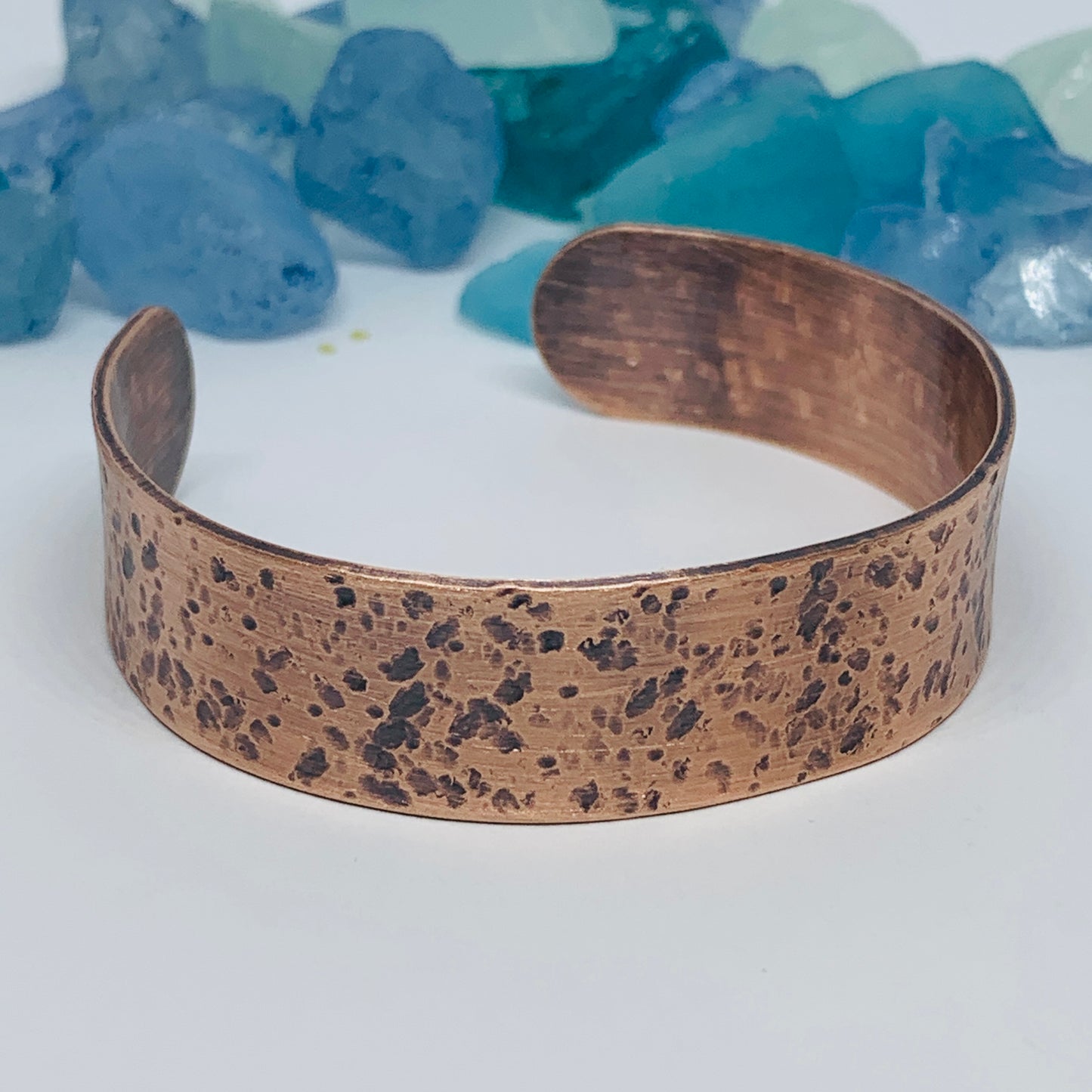 Hand Textured Copper Cuff Bracelet | Gift for Her | Copper Patina