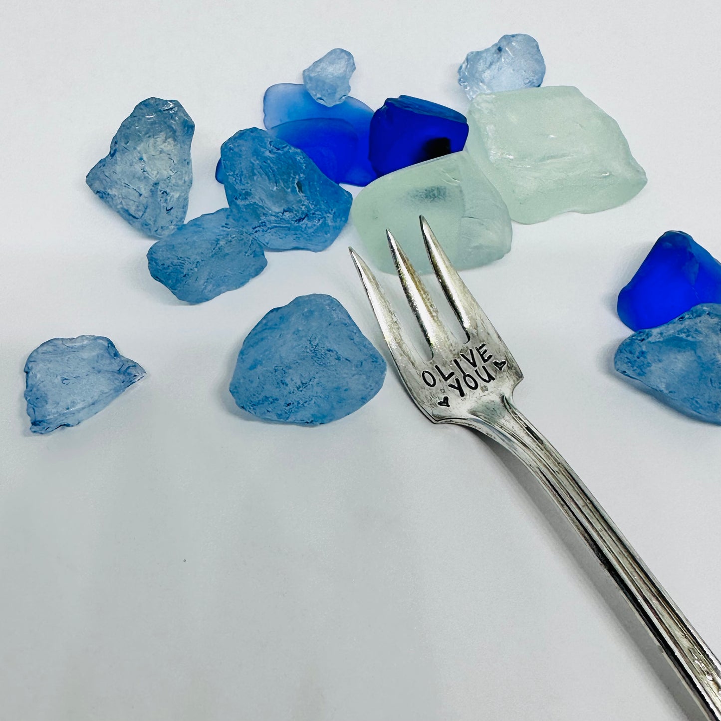 Olive Pickle Vintage Hand Stamped Silverware Fork | Olive You | Pick Me | I Pick You | Antique