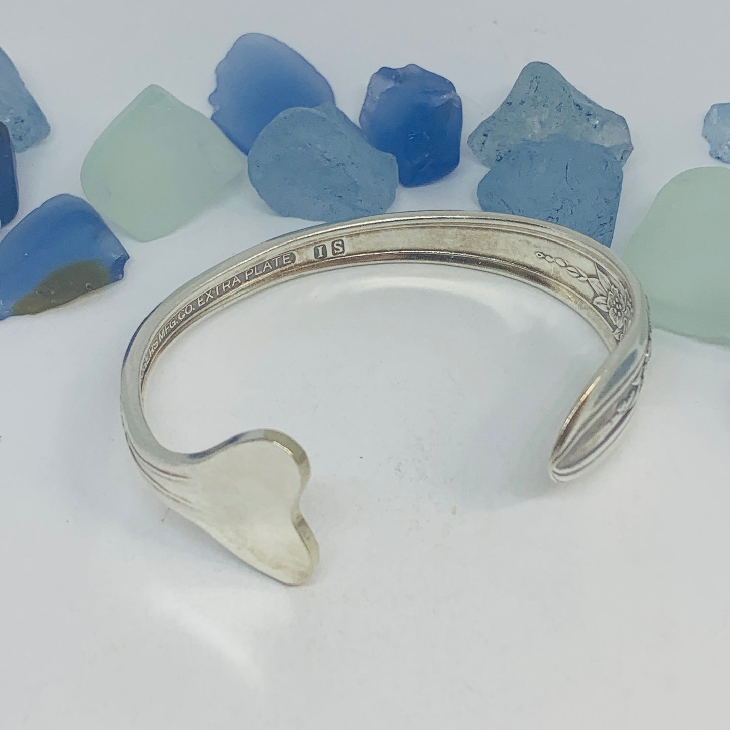 “Triumph” Silverplate 1941 Bracelet Mermaid Tail Heart Whale Tail | Vintage | Int’l Silver | Up-Cycled | Spoon Fork | Antique
