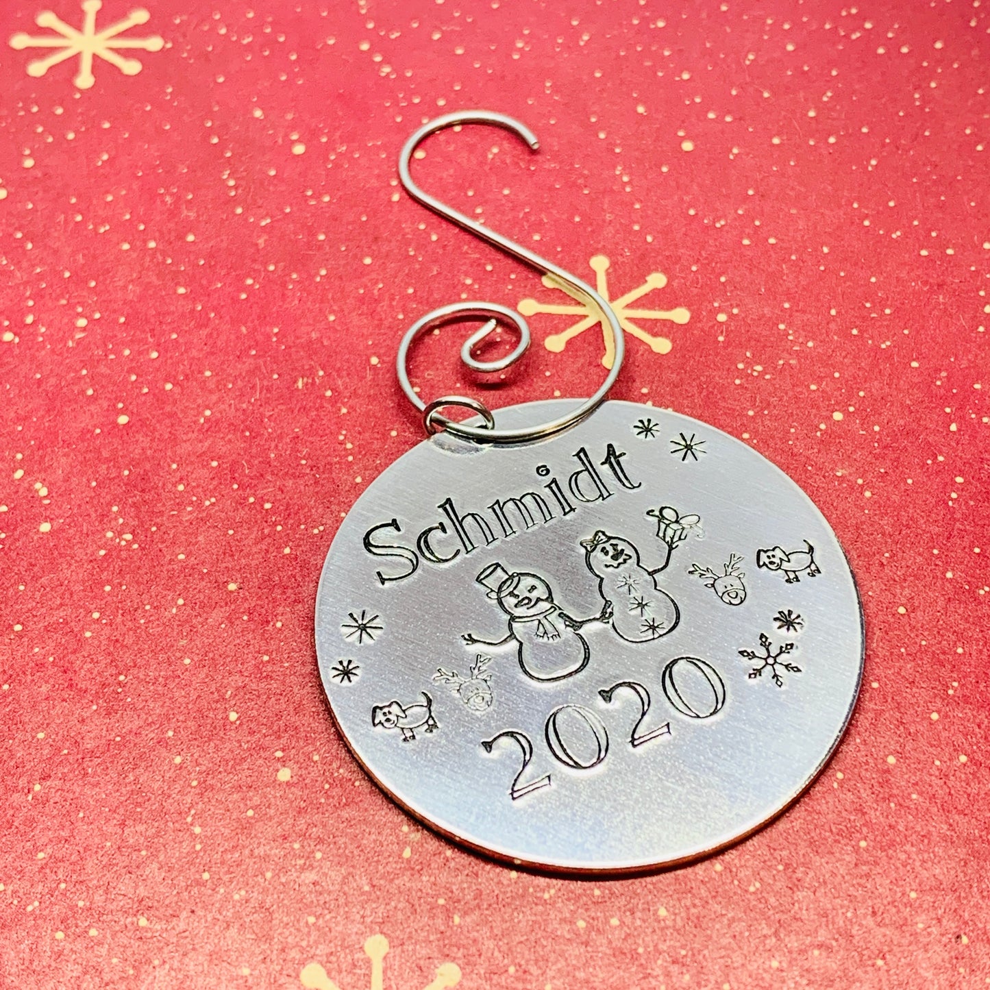 Personalized Family 2020 Ornament | Hand Stamped Holiday Ornament