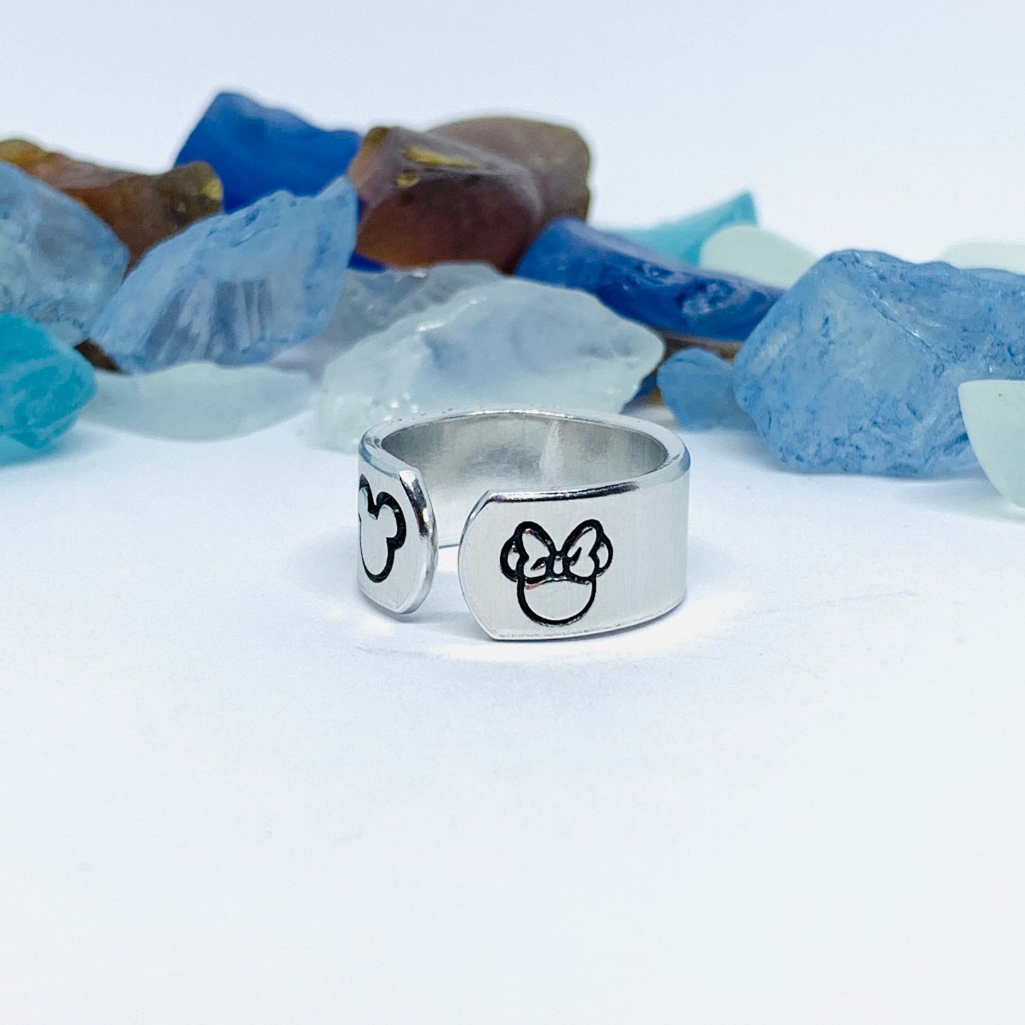 Disney-Inspired Mouse Ring | Hand Stamped Unisex Ring | His & Her Mouse Jewelry