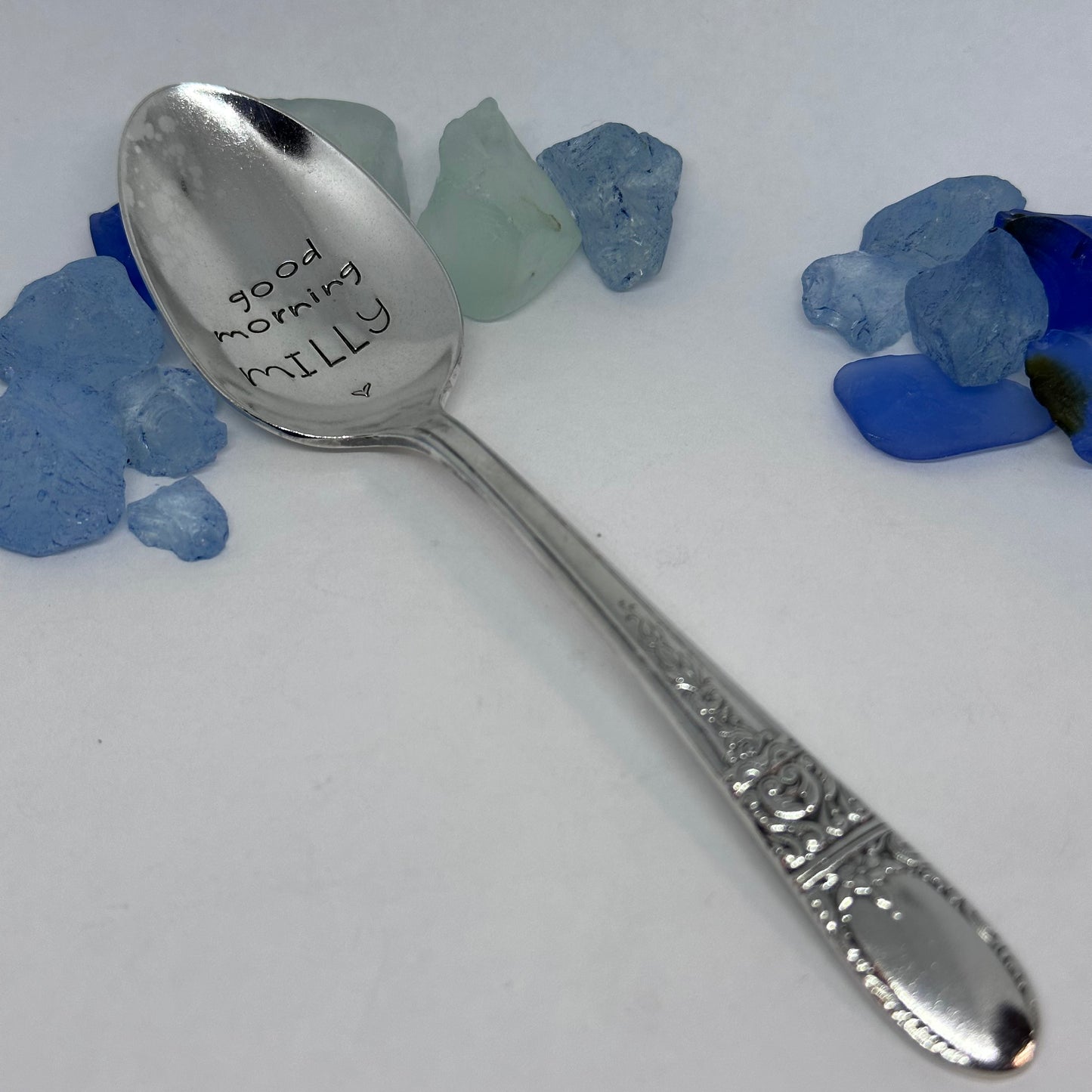 Vintage Silver Plated Hand Stamped Spoon | Novelty