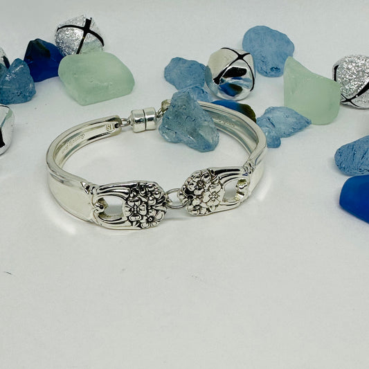 “Eternally Yours” 1941 Vintage Silverware Spoon Bracelet | Up-Cycled Bracelet | Antique