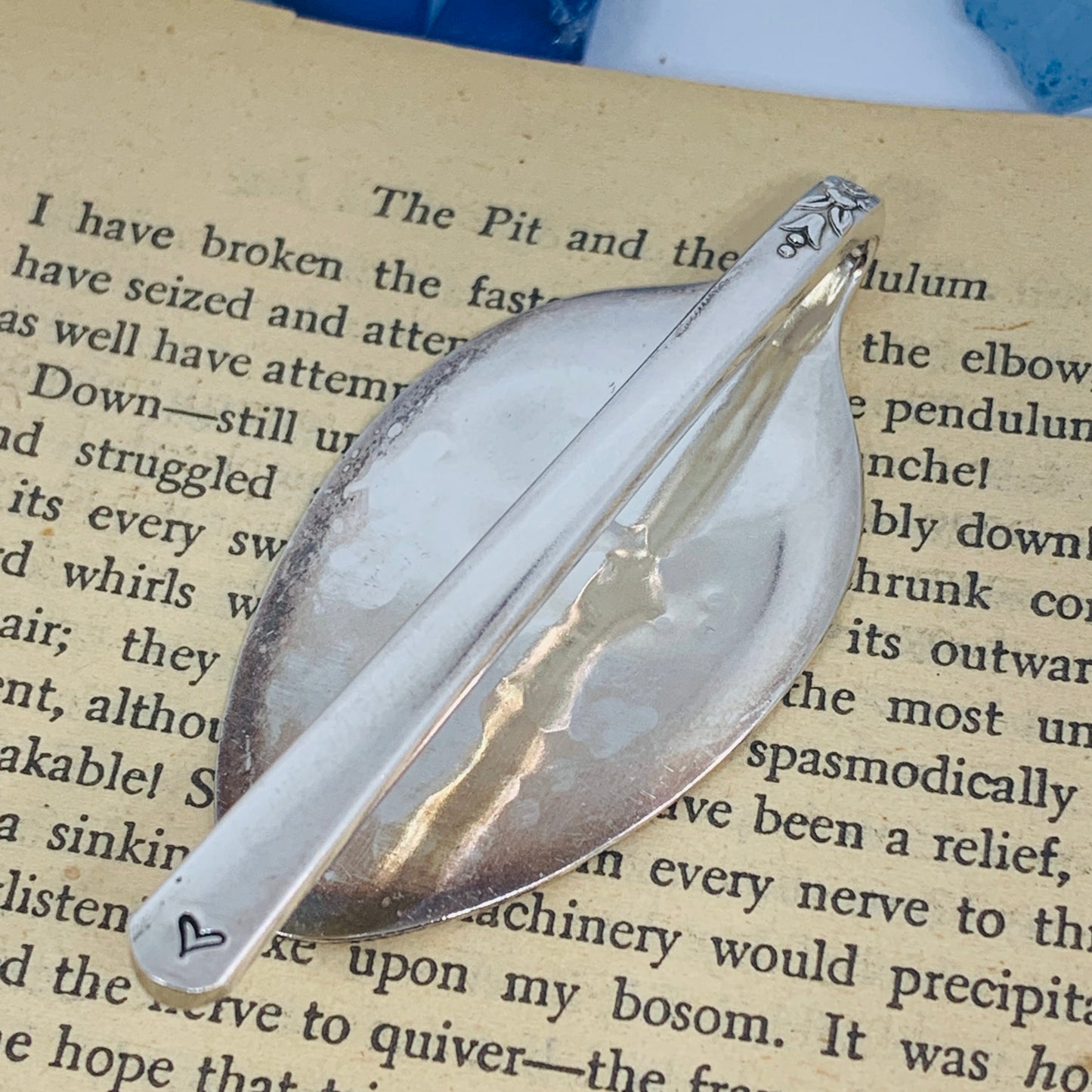Vintage Spoon Hand Stamped Bookmark - Various Pattern & Sayings