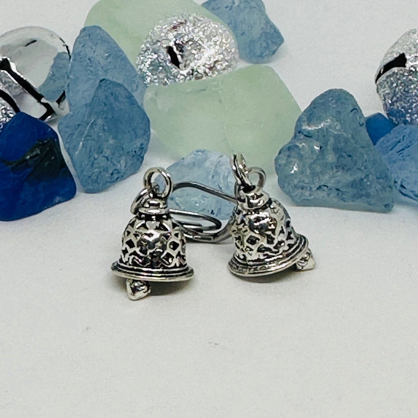 Bell Charm Earrings | Fun Costume Jewelry | Holiday Bling