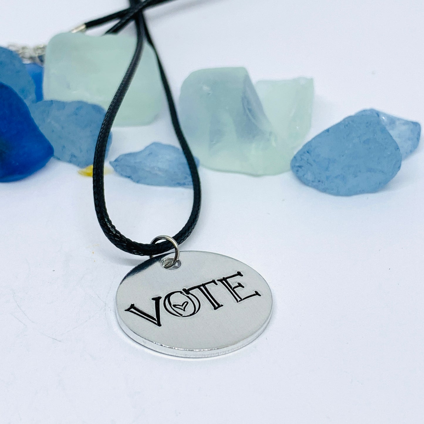 VOTE - Hand Stamped Ring and/or Necklace | Patriot Privilege | Democratic | Voting Rights | Presidential Senatorial