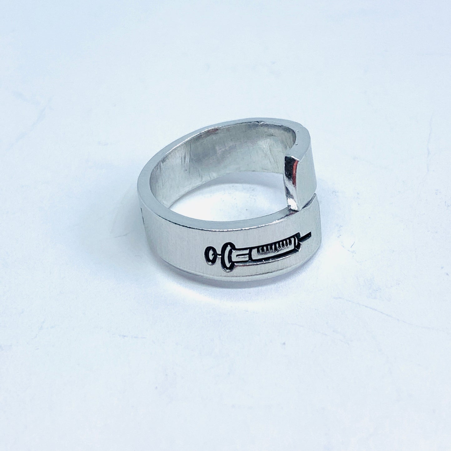 Hand Stamped Personalized Stethoscope ID Tag ID Ring - Nurses Doctors Veterinarians Techs | Littman Charm | Stethoscope Identification