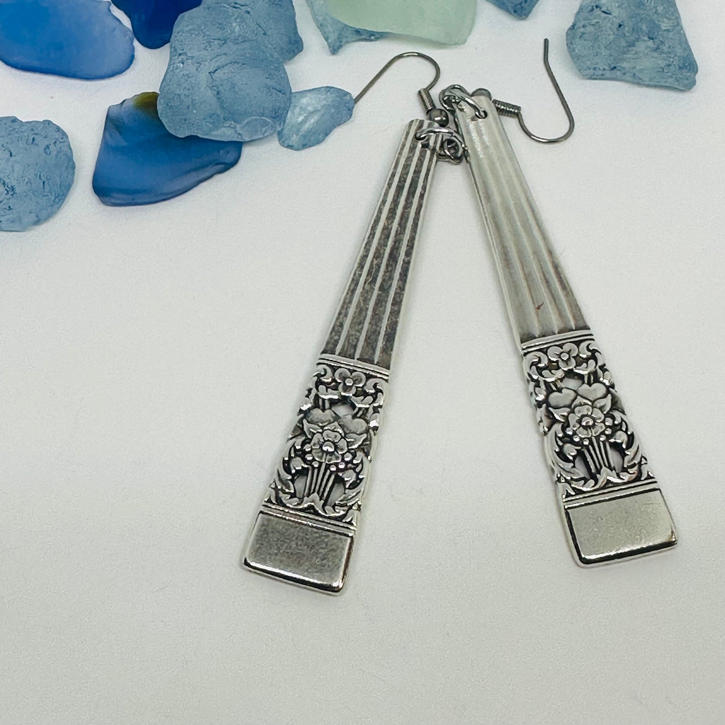 “Coronation” 1936 Vintage Silverware Spoon Earrings | Repurposed Jewelry | Earrings