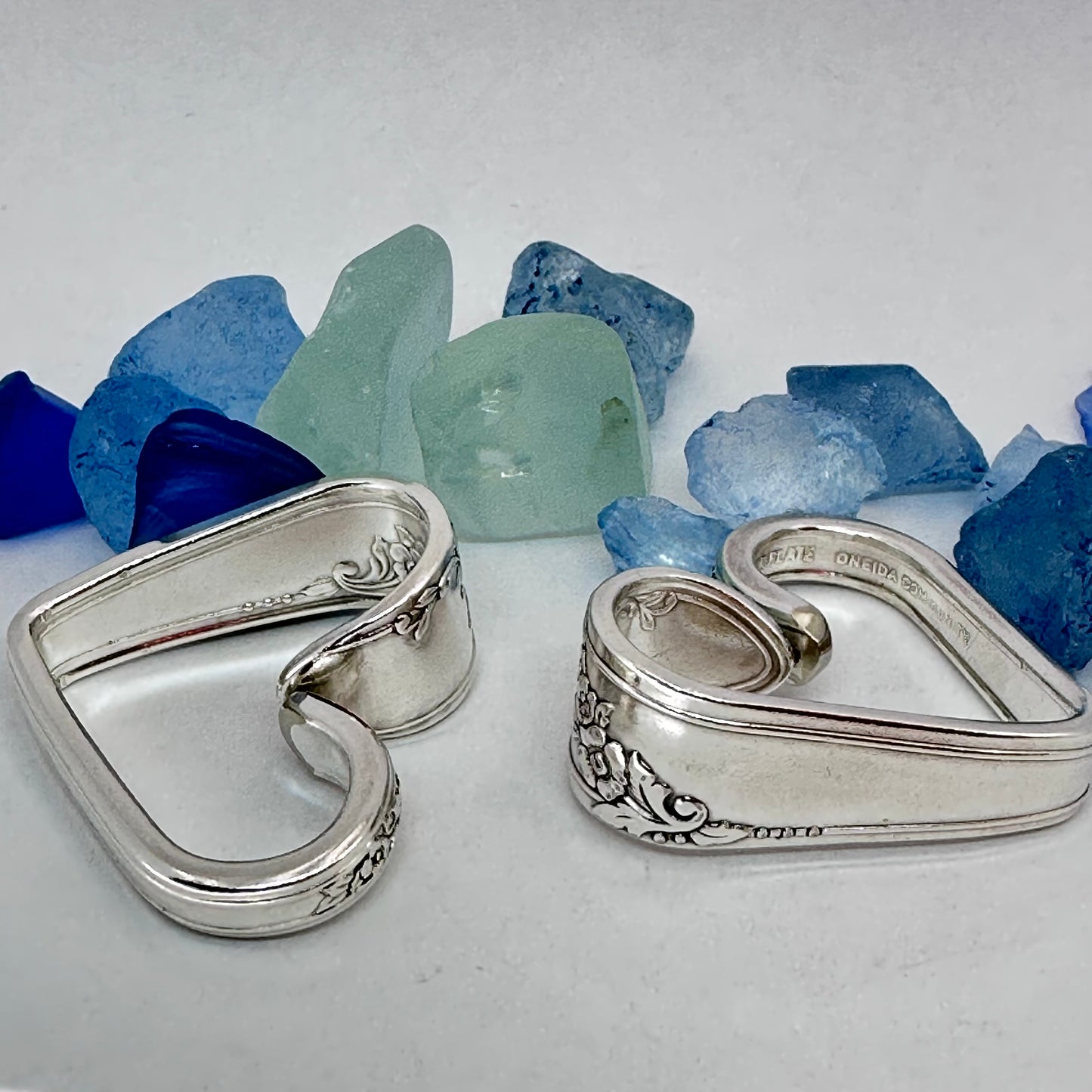 Hearts made from Vintage Silverware | Bent Spoon Fork | Heart-Shaped Pendant Necklace Keychain Key Ring | Silverware Jewelry | Love | Valentine's Day Gift