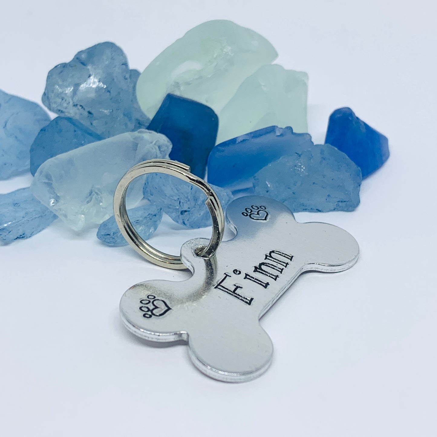 Personalized Pet Tag | Custom Dog Tag | Cat Tag | Cat Collar Tag | Cat ID Tag | Dog ID Tag | Dog Name Tag | Bone-Shaped - Hand Stamped Pet ID Tag