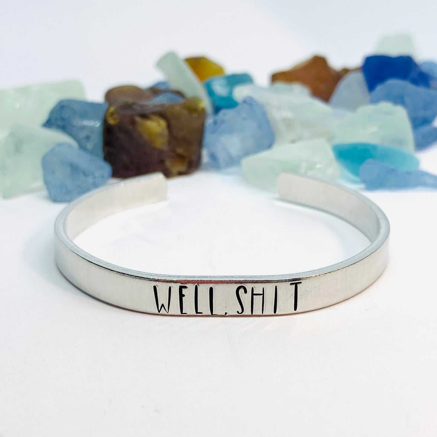 Well, shit - Hand Stamped Cuff Bracelet - Adult Mature