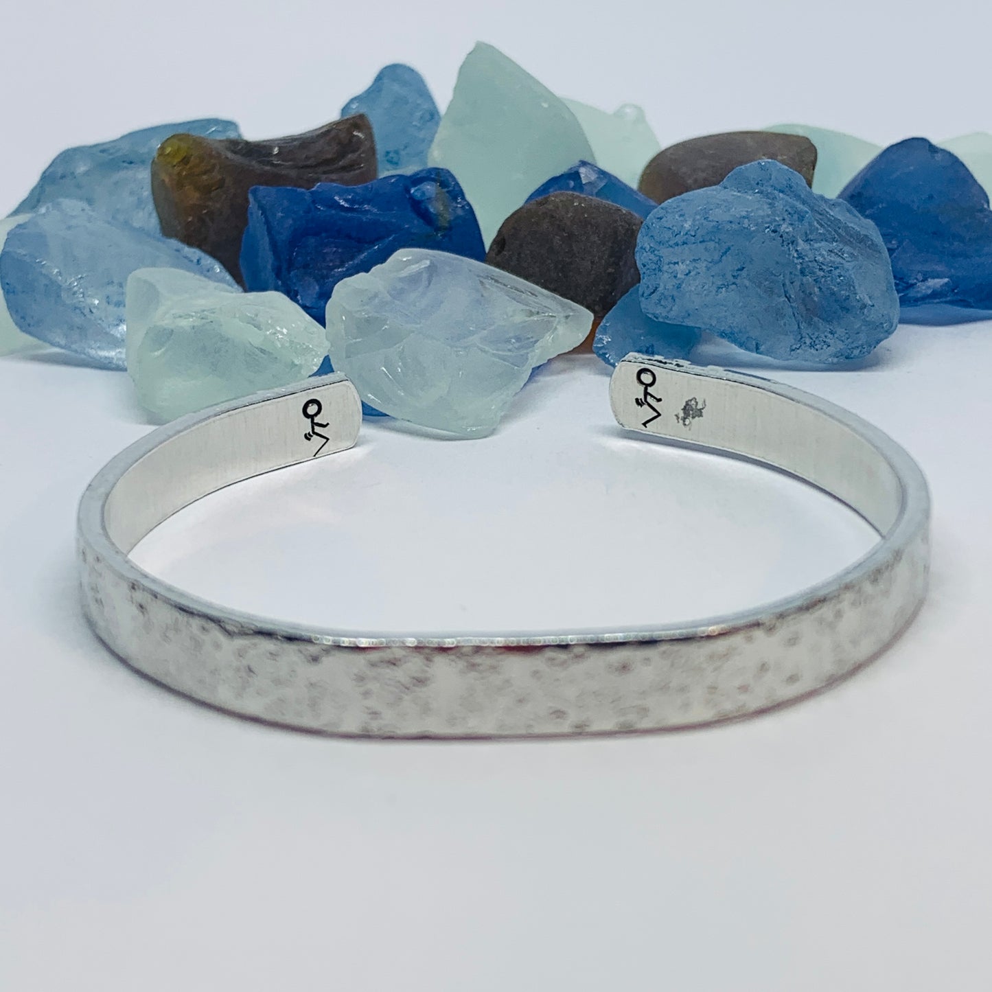 F*ck it - Hand Stamped Textured Hidden Message Cuff Bracelet - Adult Mature