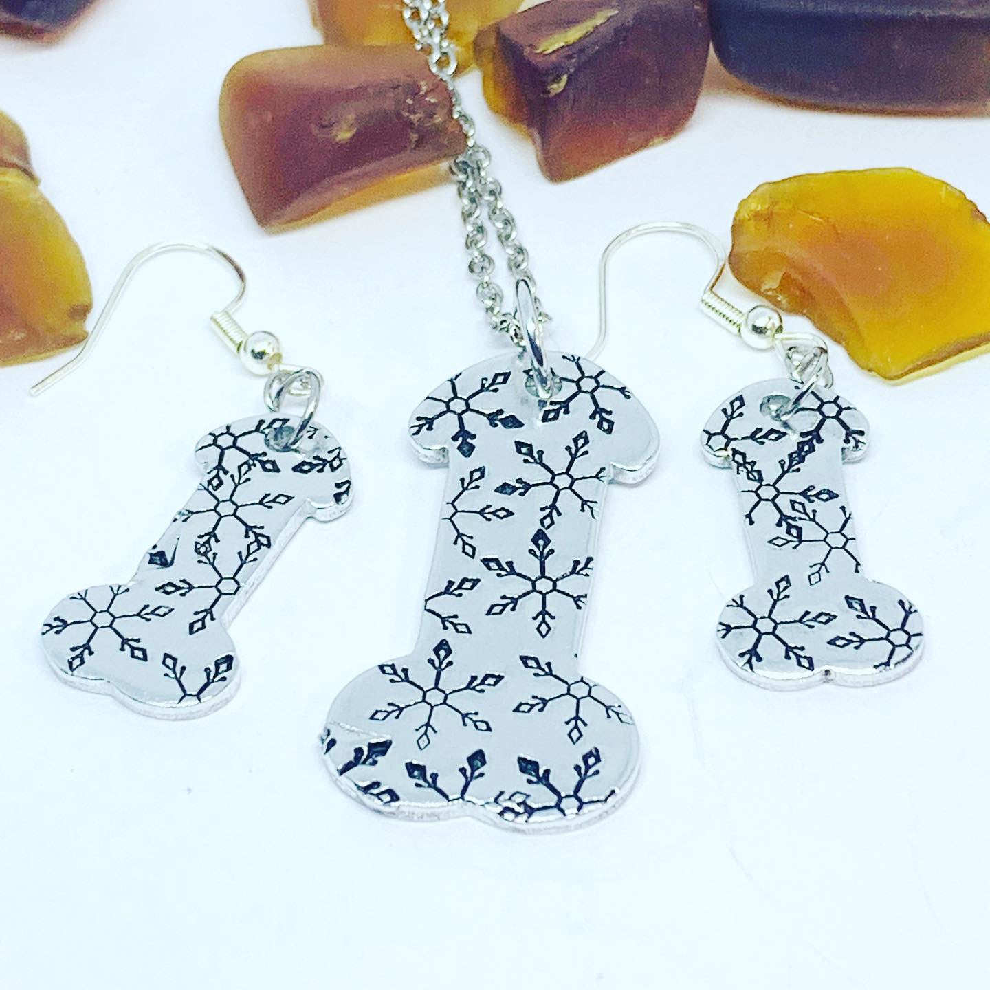 Penis Earrings - Hand Stamped | Dick Jewelry | Cock | Pot Leaf | Snowflakes | Hibiscus