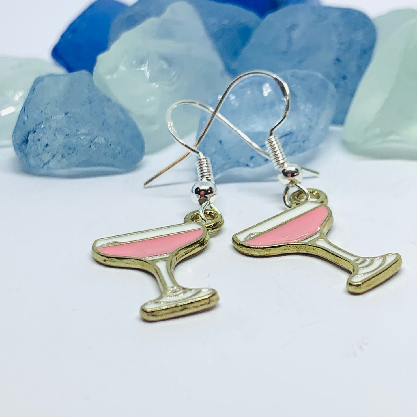 Cosmo Enamel Dangling Earrings | Sex and the City Earrings | Gifts for Her | BFF Earrings | and just like that | NYC | SATC | Margaritas