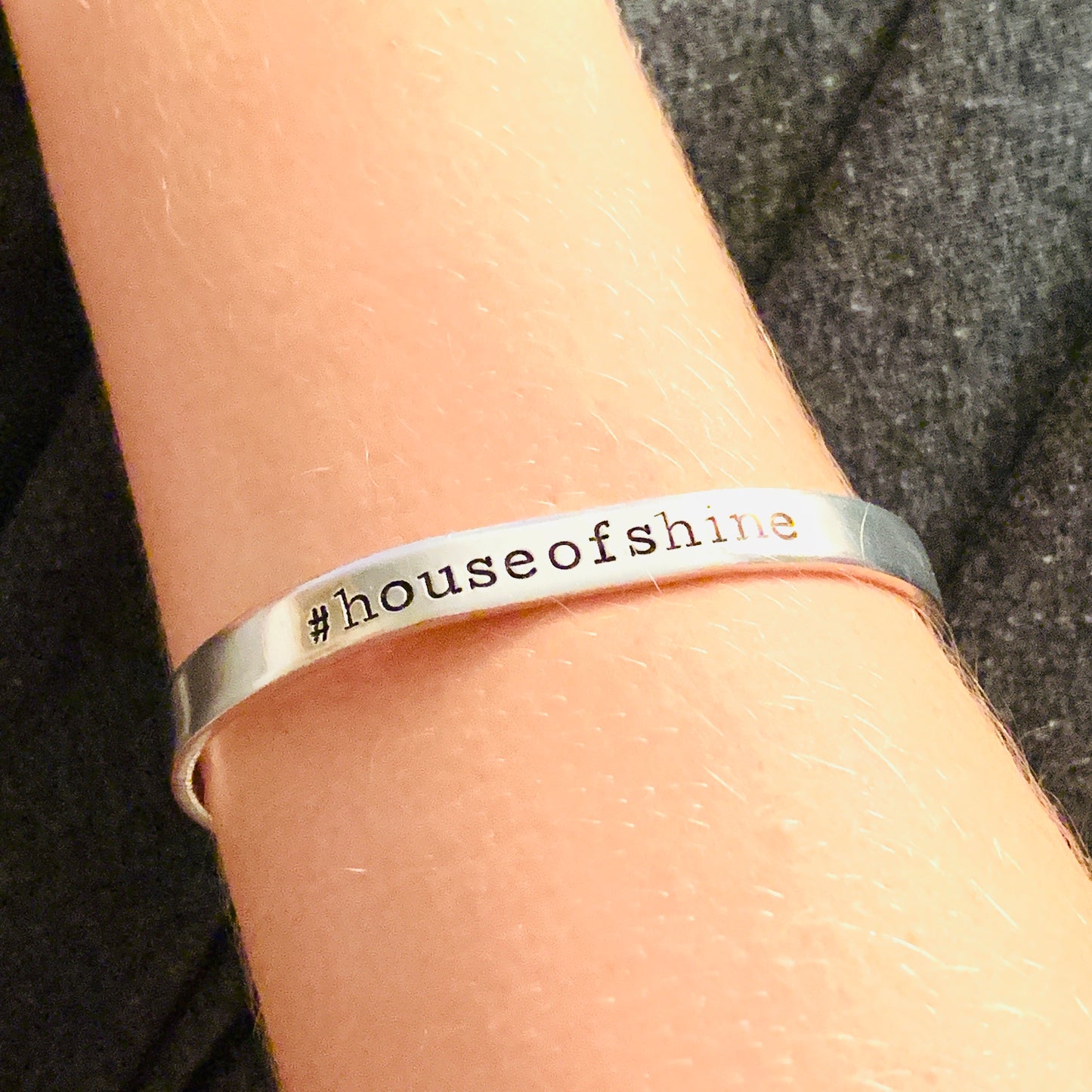 Peloton PELOTHON 2020 #HouseOfShine Team - Hand Stamped Cuff Bracelet
