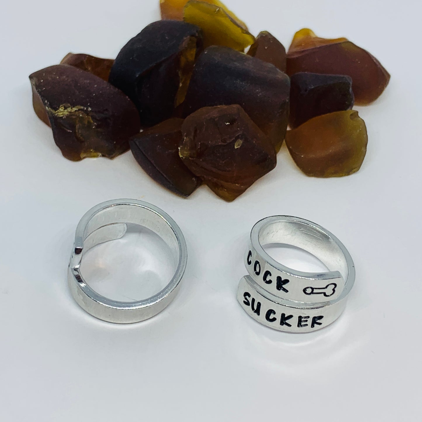 Cock Sucker Hand Stamped Ring | Adult Themed Gift | Sissy | Best Girlfriend | Sexy