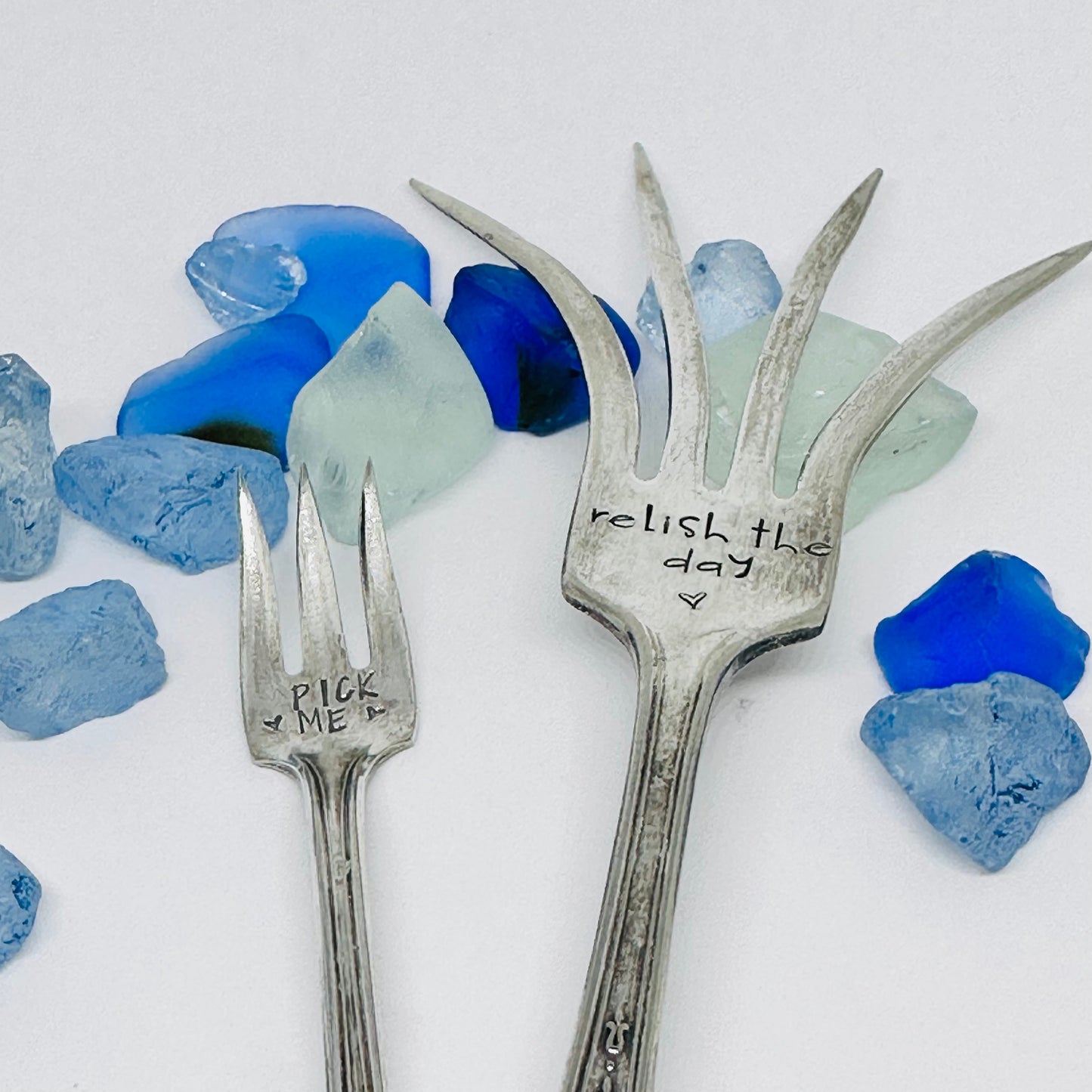 Olive Pickle Vintage Hand Stamped Silverware Fork | Olive You | Pick Me | I Pick You | Antique