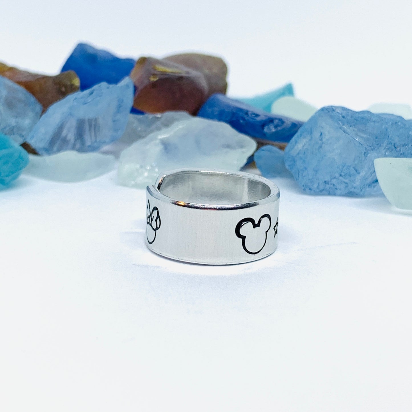 Disney-Inspired Mouse Ring | Hand Stamped Unisex Ring | His & Her Mouse Jewelry