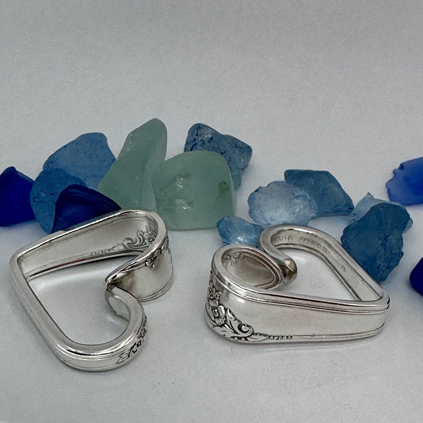 Hearts made from Vintage Silverware | Bent Spoon Fork | Heart-Shaped Pendant Necklace Keychain Key Ring | Silverware Jewelry | Love | Valentine's Day Gift