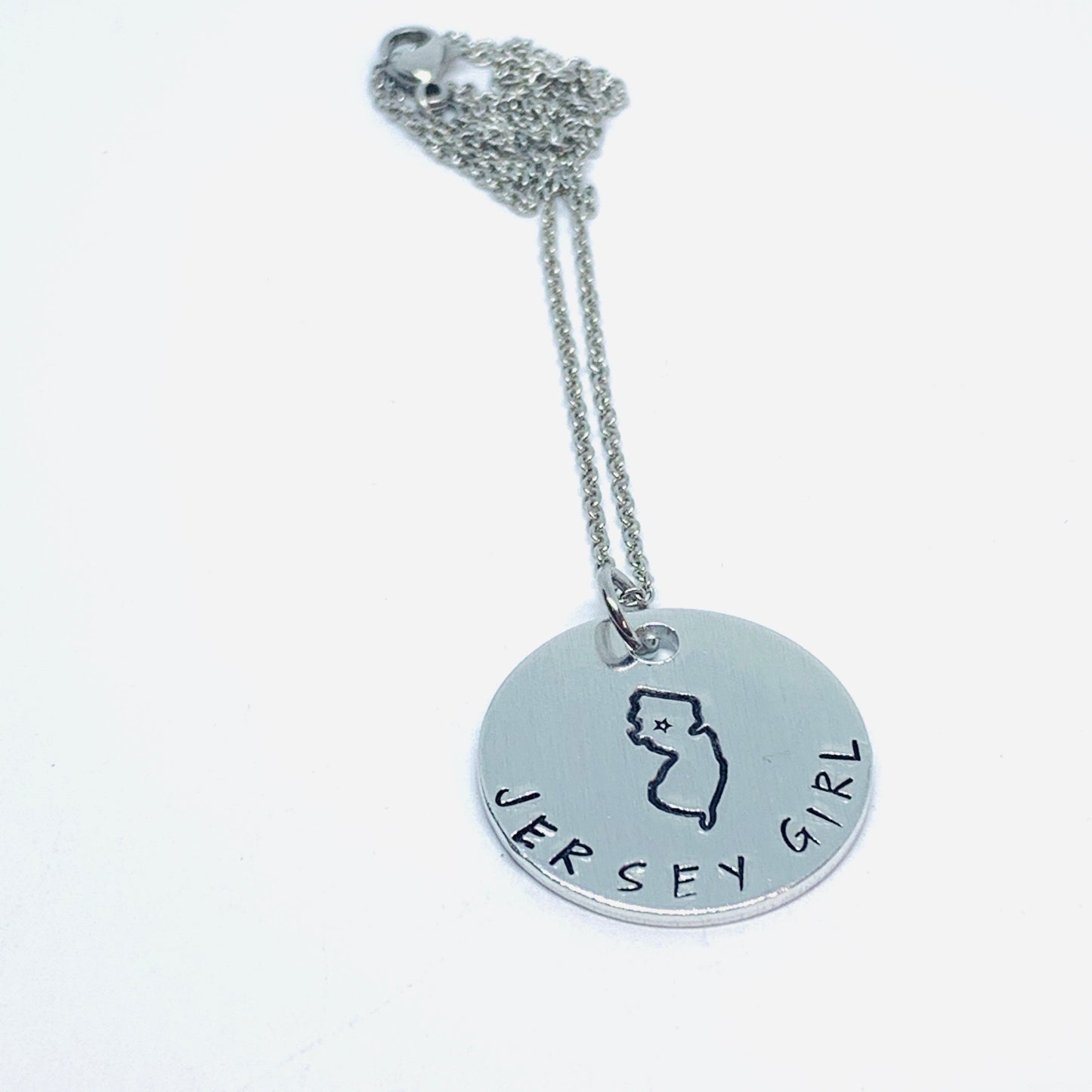 Jersey Girl Tag - Hand Stamped Necklace