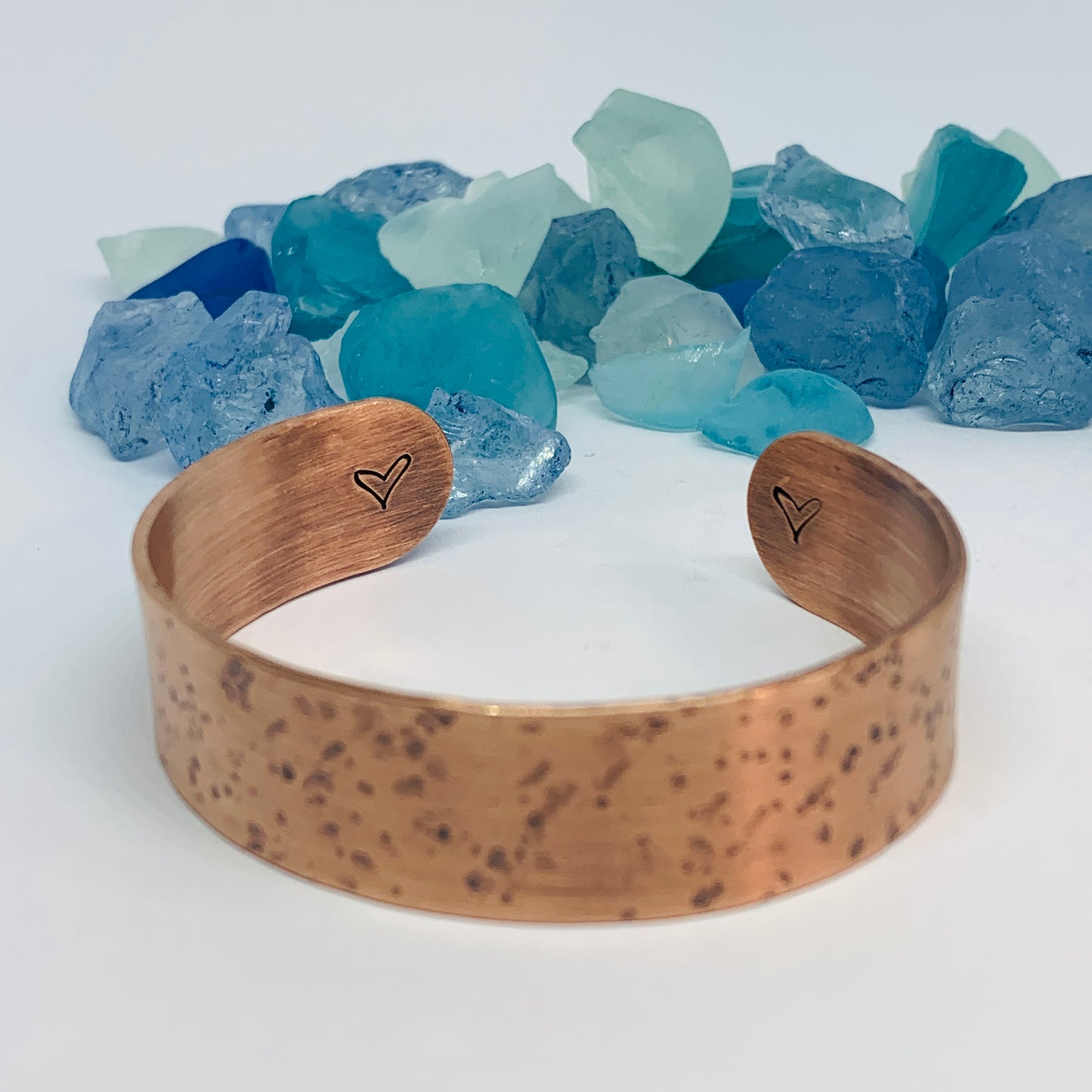 Hand Textured Copper Cuff Bracelet | Gift for Her | Copper Patina