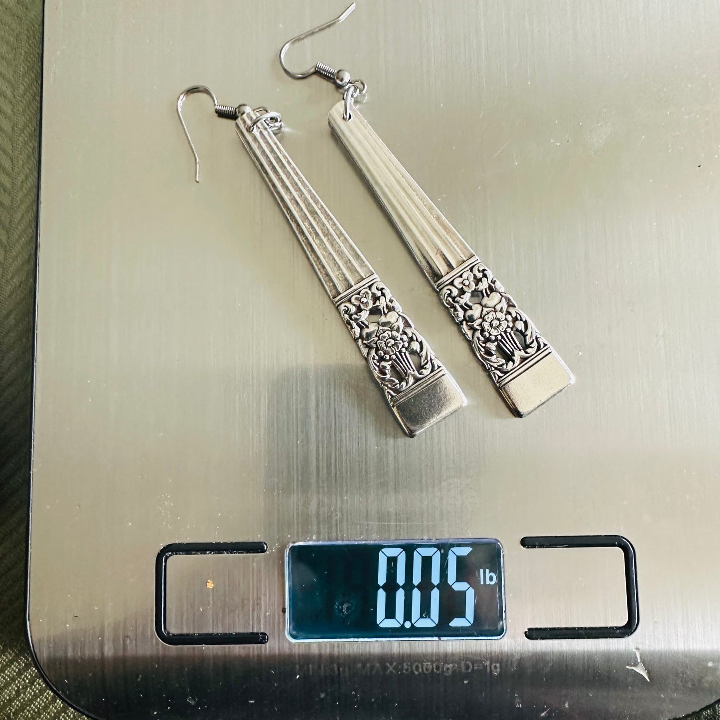 “Coronation” 1936 Vintage Silverware Spoon Earrings | Repurposed Jewelry | Earrings