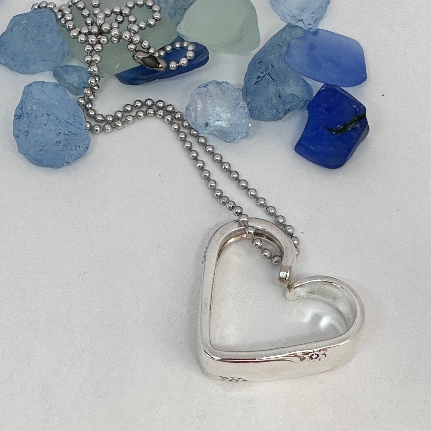 Hearts made from Vintage Silverware | Bent Spoon Fork | Heart-Shaped Pendant Necklace Keychain Key Ring | Silverware Jewelry | Love | Valentine's Day Gift