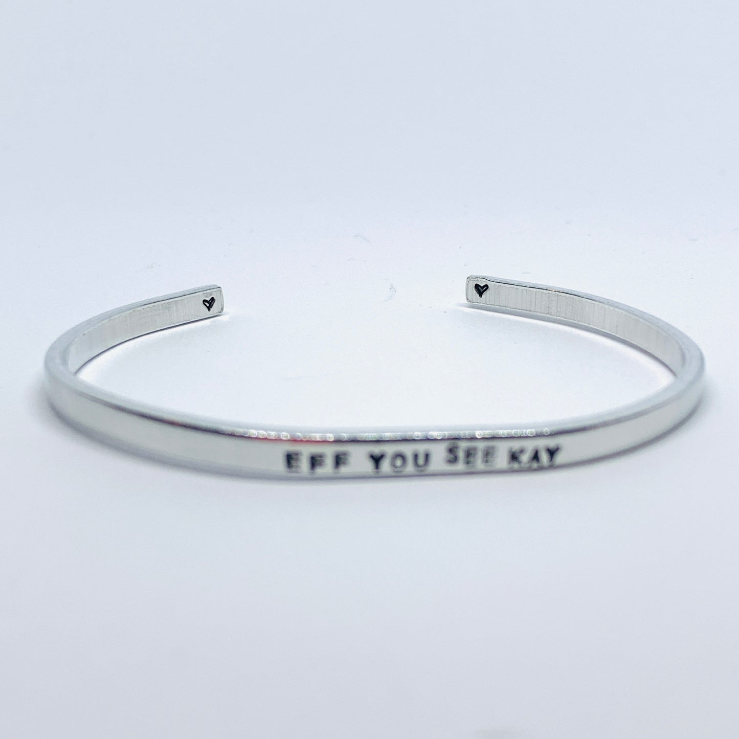 Adult Themed Hand Stamped EFF YOU SEE KAY Cuff Bracelet | FUCK Jewelry | Clever Design
