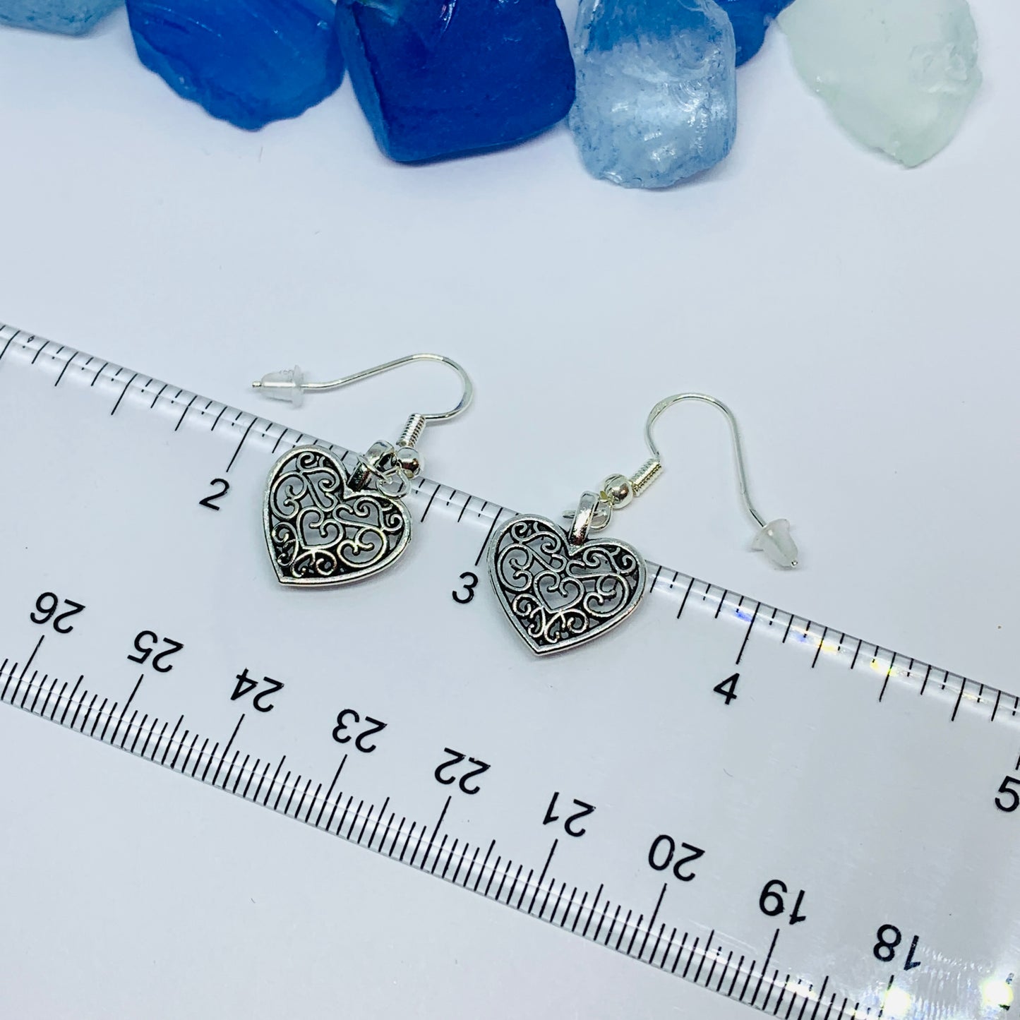 Filigree Heart Silver Wire Earrings with Backs | Hearts Earrings | Love Earrings | Gifts for Her | Valentine’s Day | Dainty Earrings