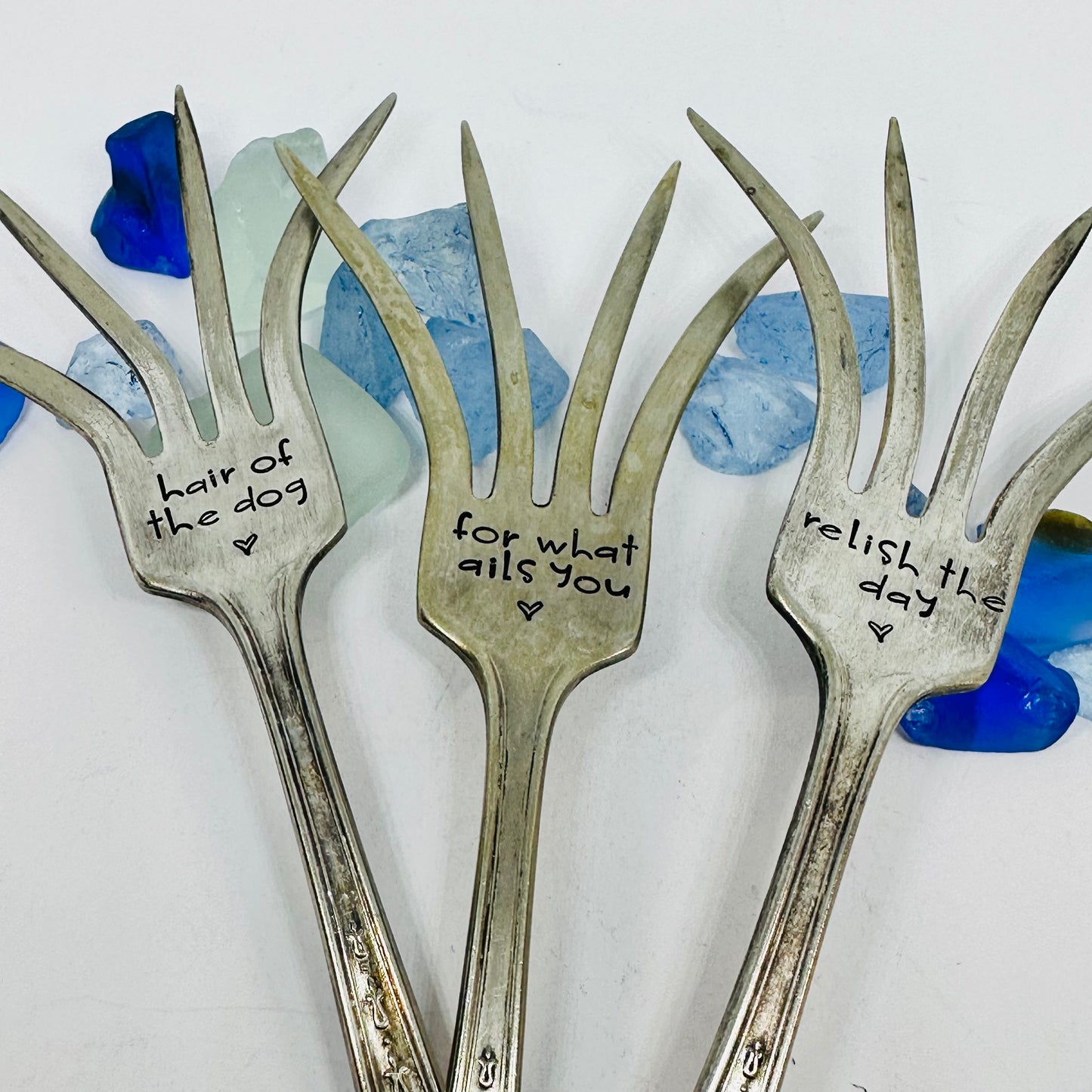 Bloody Mary Vintage Hand Stamped Silverware Fork | Hair of the Dog | For What Ails You | Relish the Day | Antique