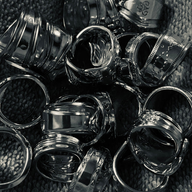 Vintage Silverware Rings
