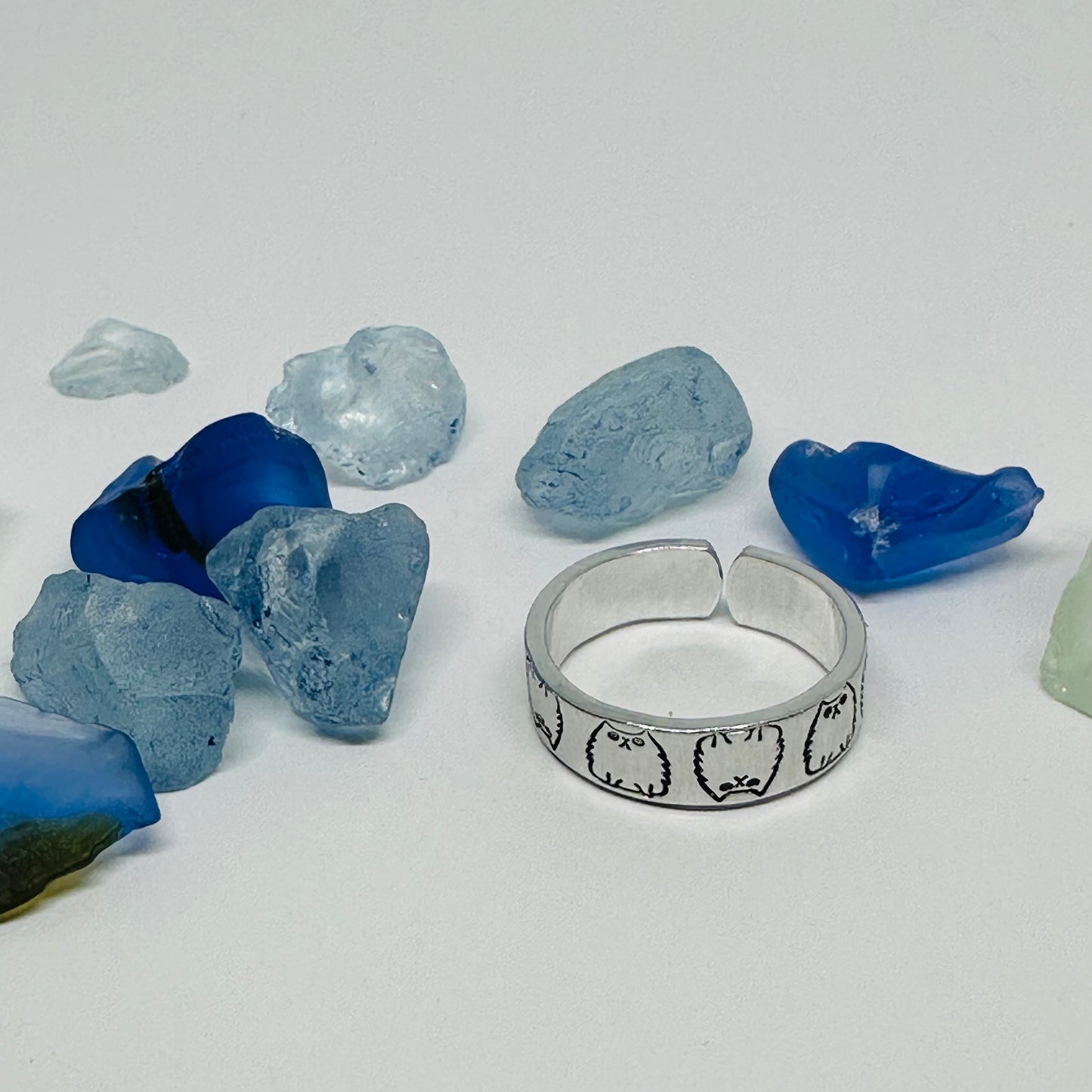 Cats Cats Cats! | Adorable Hand-Stamped Metal Cat Design Rings - Adjustable & Unique Feline Lover Gift