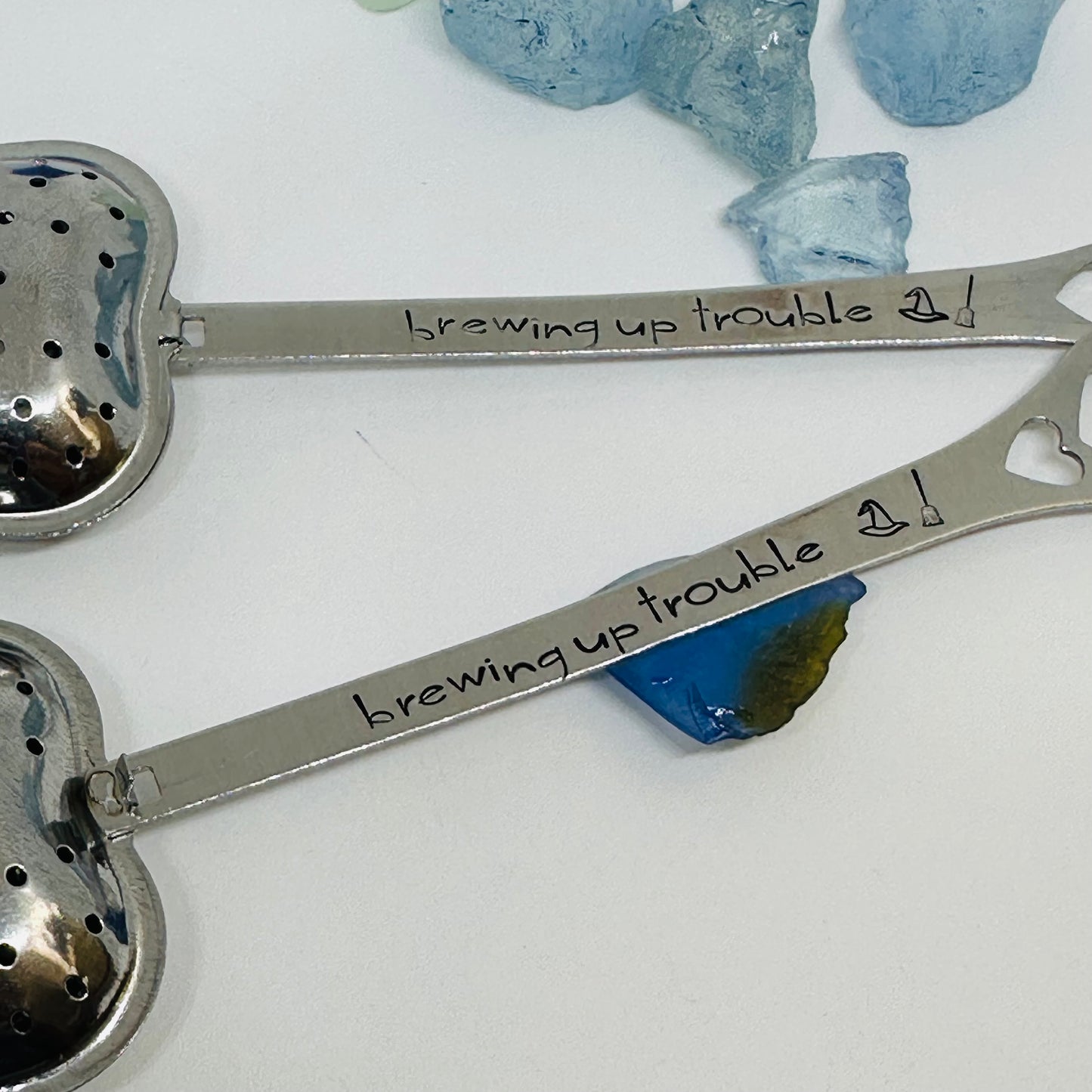 Hand Stamped Tea Infuser | Personalized Loose Tea Strainer | Tea Steeper | Heart-Shaped Tea Strainer | Tea Time | Infuser