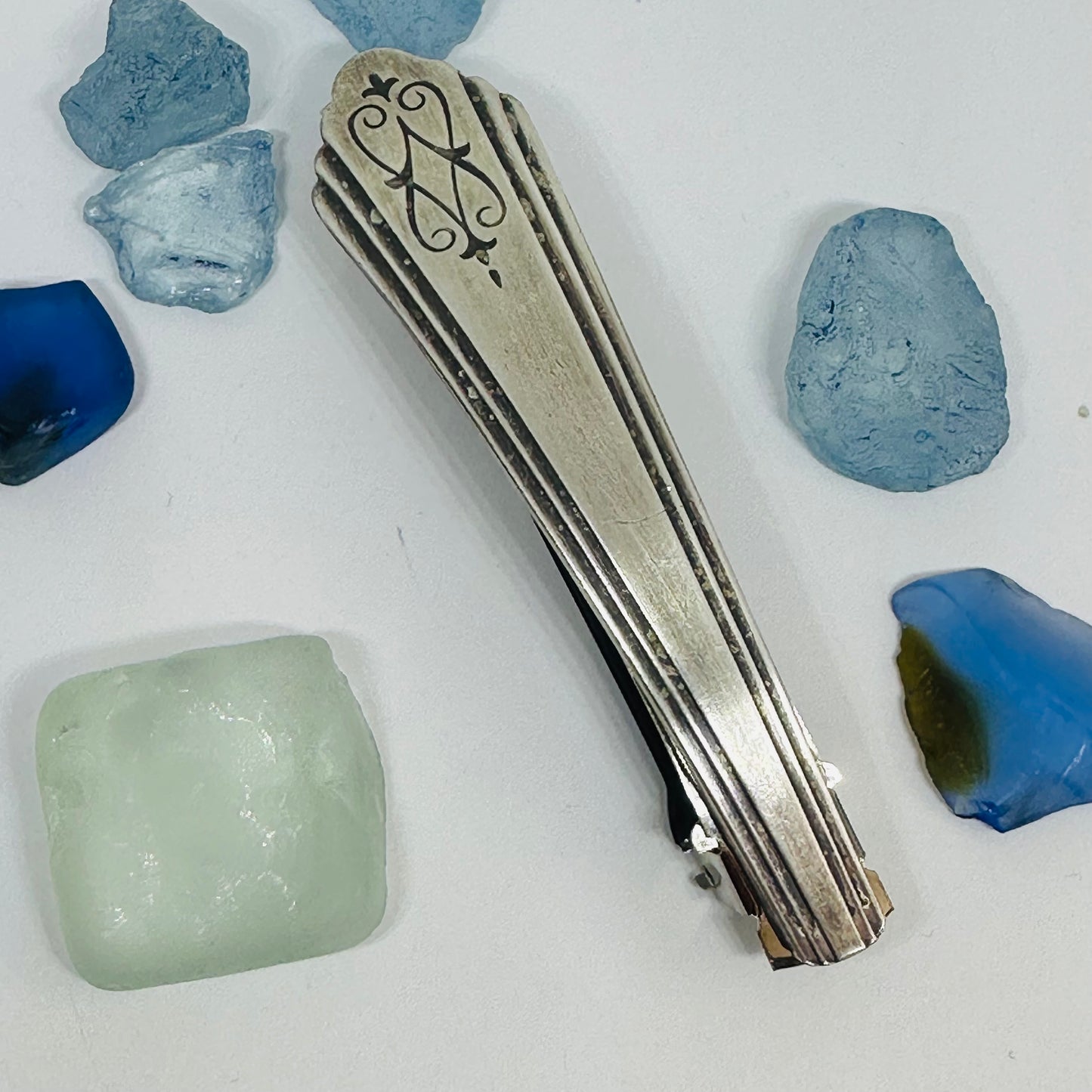 Handcrafted Vintage Silverware Hair Barrettes - Unique Patterns & Two Sizes Available