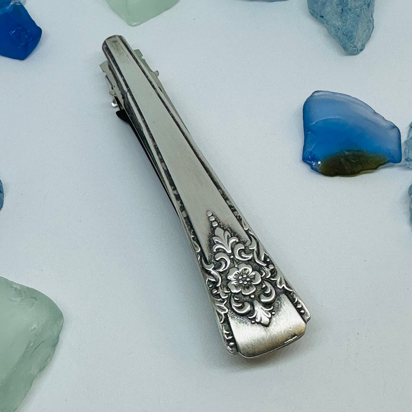 Handcrafted Vintage Silverware Hair Barrettes - Unique Patterns & Two Sizes Available